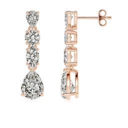 Pear Diamond Dangle Earrings