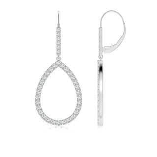 1.75mm GVS2 Round Diamond Teardrop Earrings in P950 Platinum