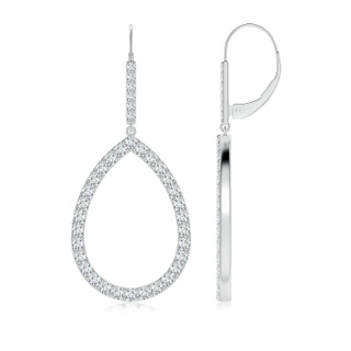 2mm GVS2 Round Diamond Teardrop Earrings in P950 Platinum