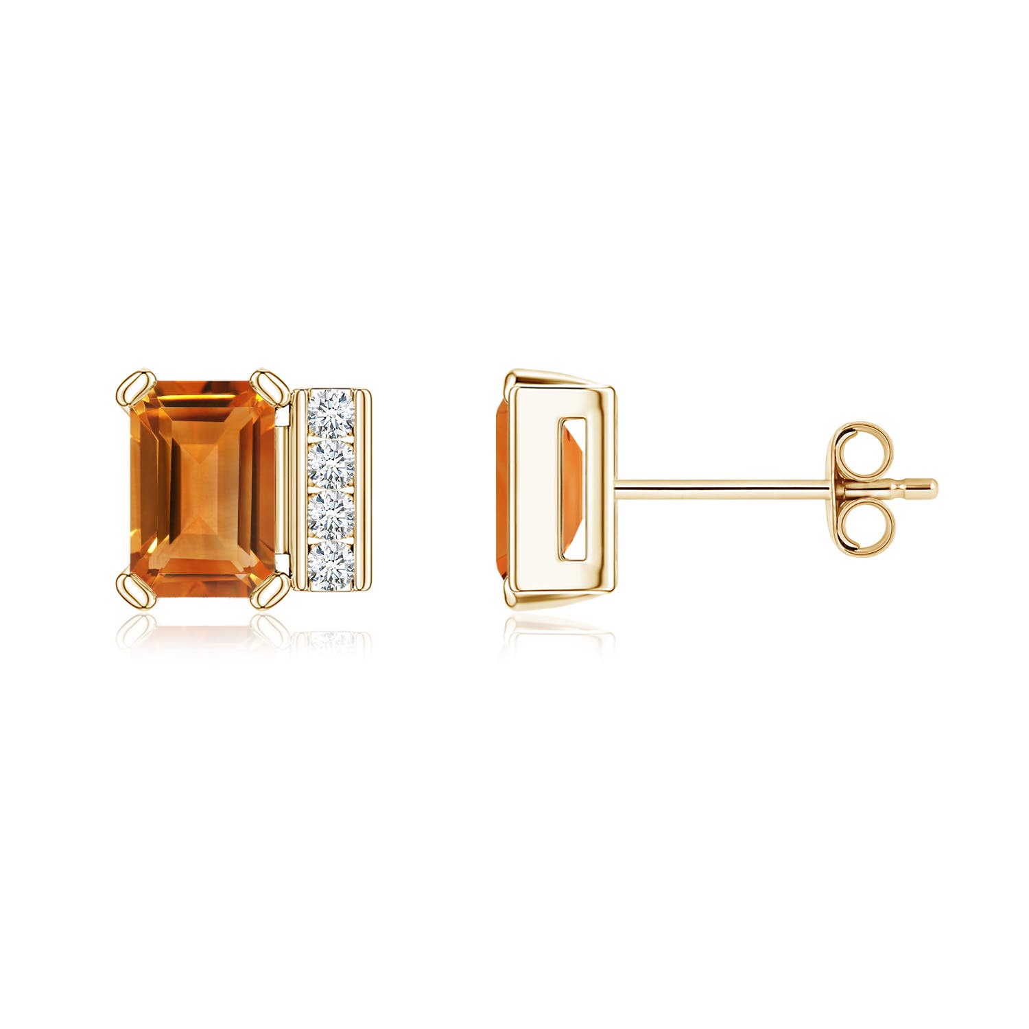 Lee Harris x Angara Lucy Citrine Stud Earrings