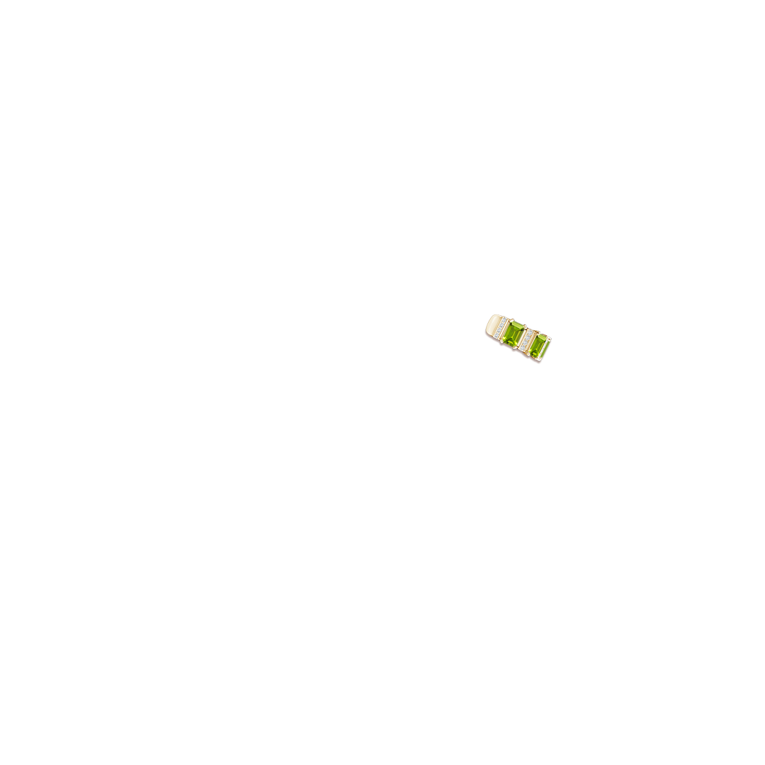 6x4mm AAA Lee Harris x Angara Peridot and Diamond Modern Art Deco Inspired Ear Cuff in Yellow Gold - body_ear