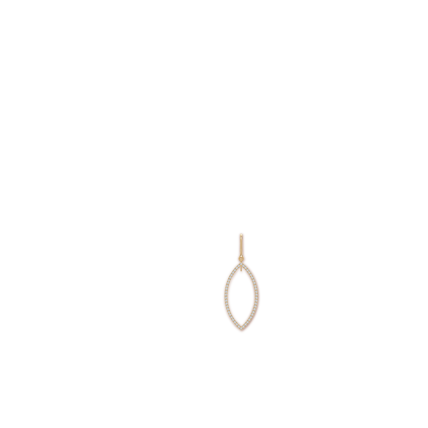 1.1mm HSI2 U-Pavé Diamond Marquise Drop Earrings in Yellow Gold - body_ear