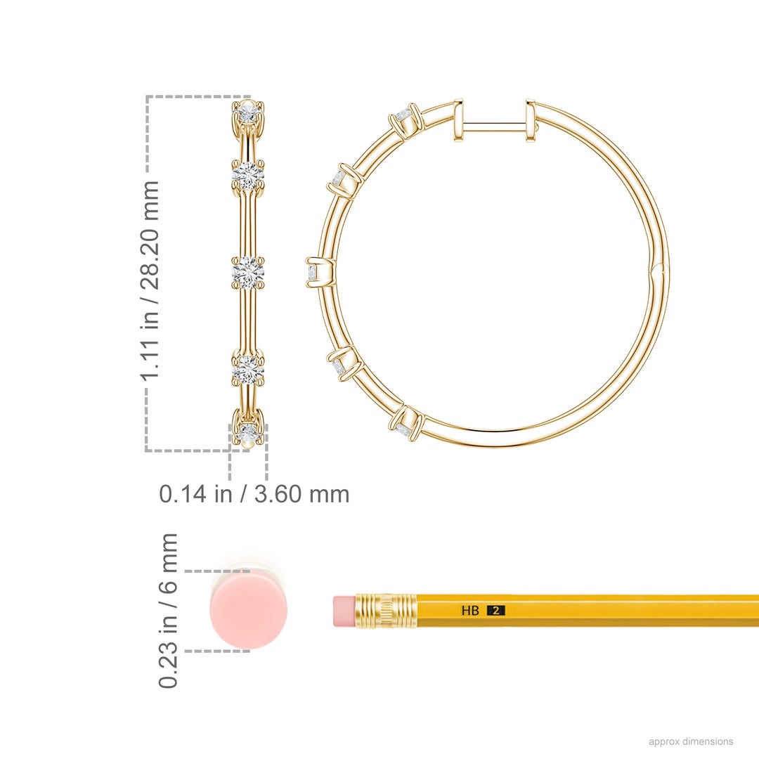 2.5mm HSI2 SE2367D-YG-HSI2-2.5 in Yellow Gold - ruler