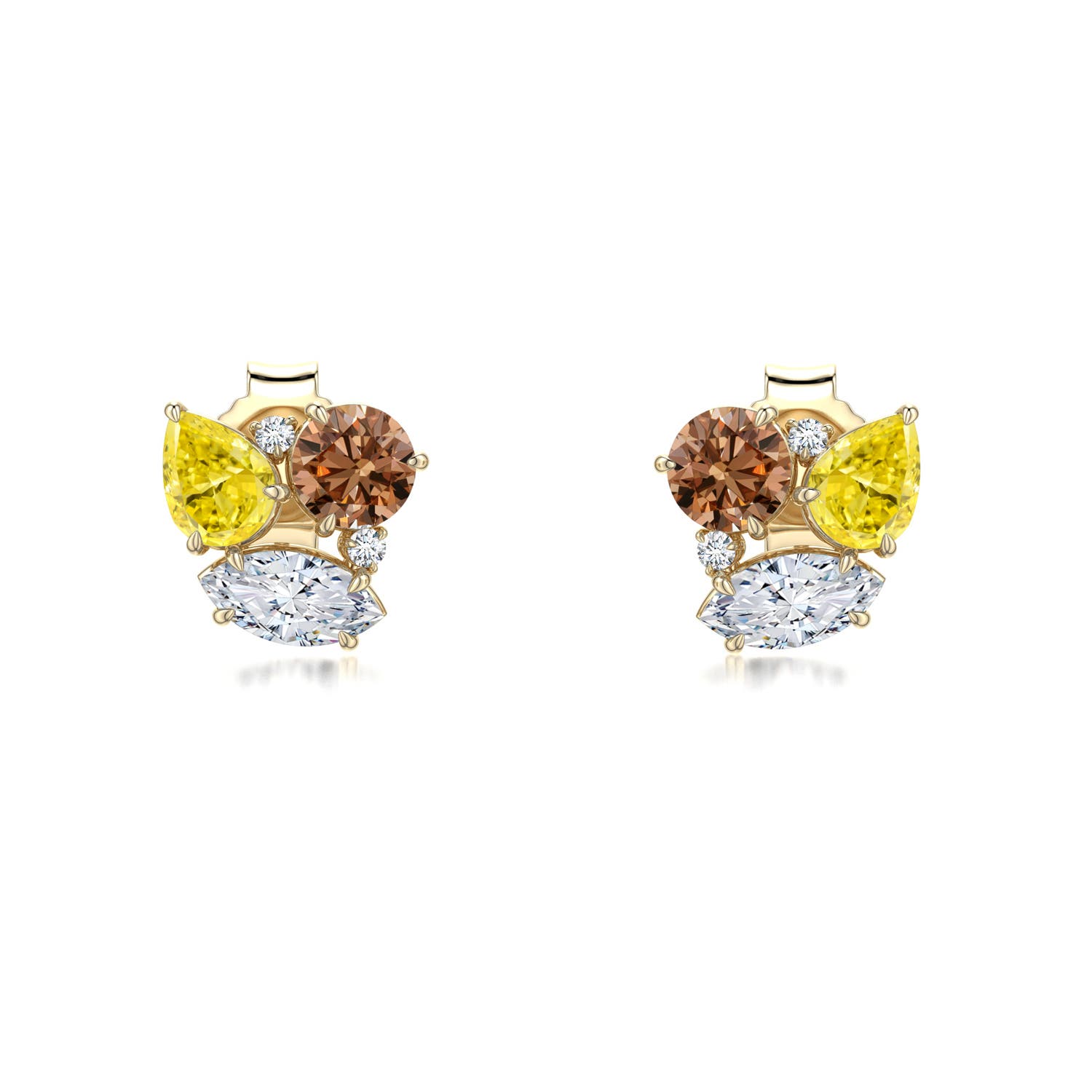 Marquise Diamond Fashion Stud Earrings