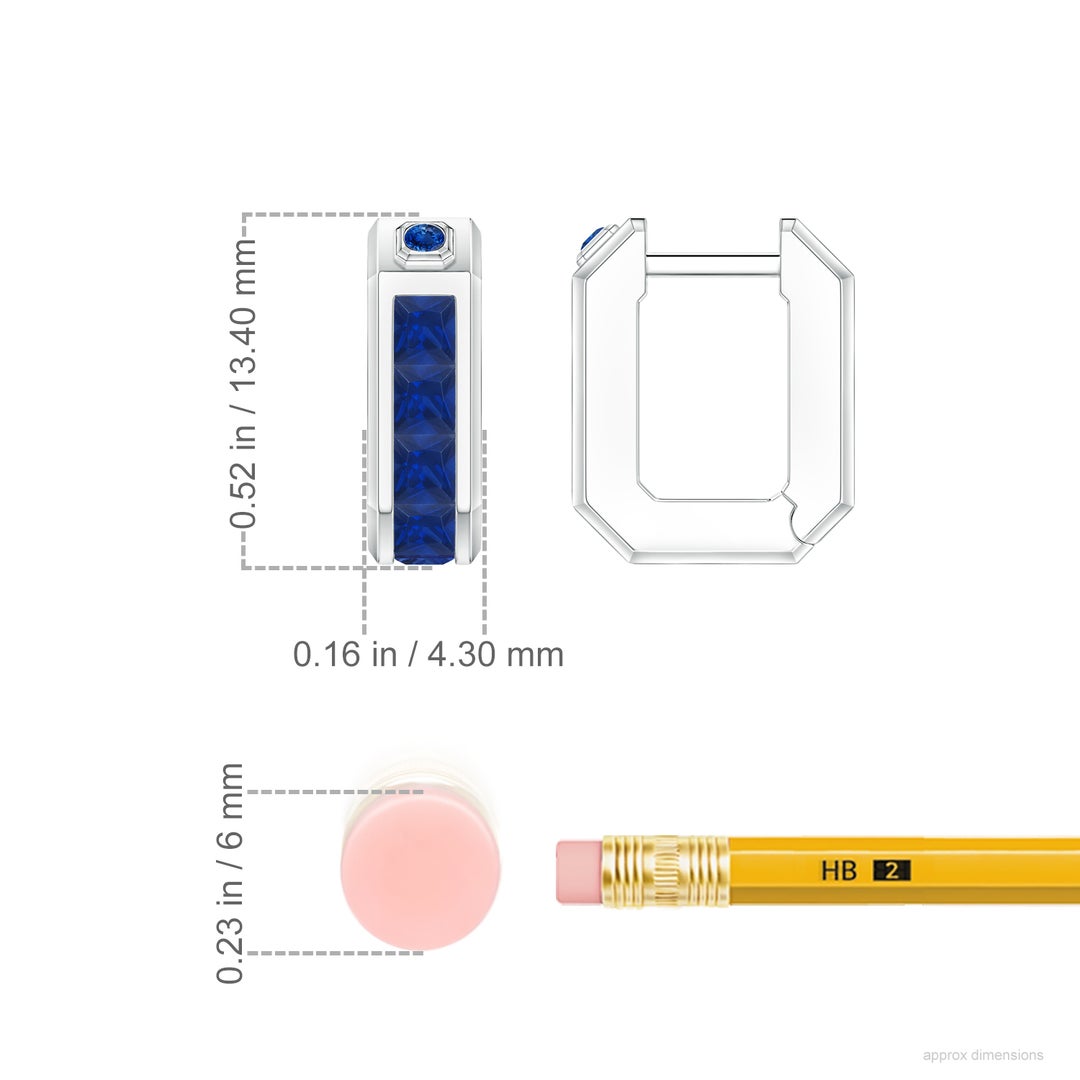 2.5mm AAA SEM0106S-WG-AAA-2.5 in White Gold - ruler