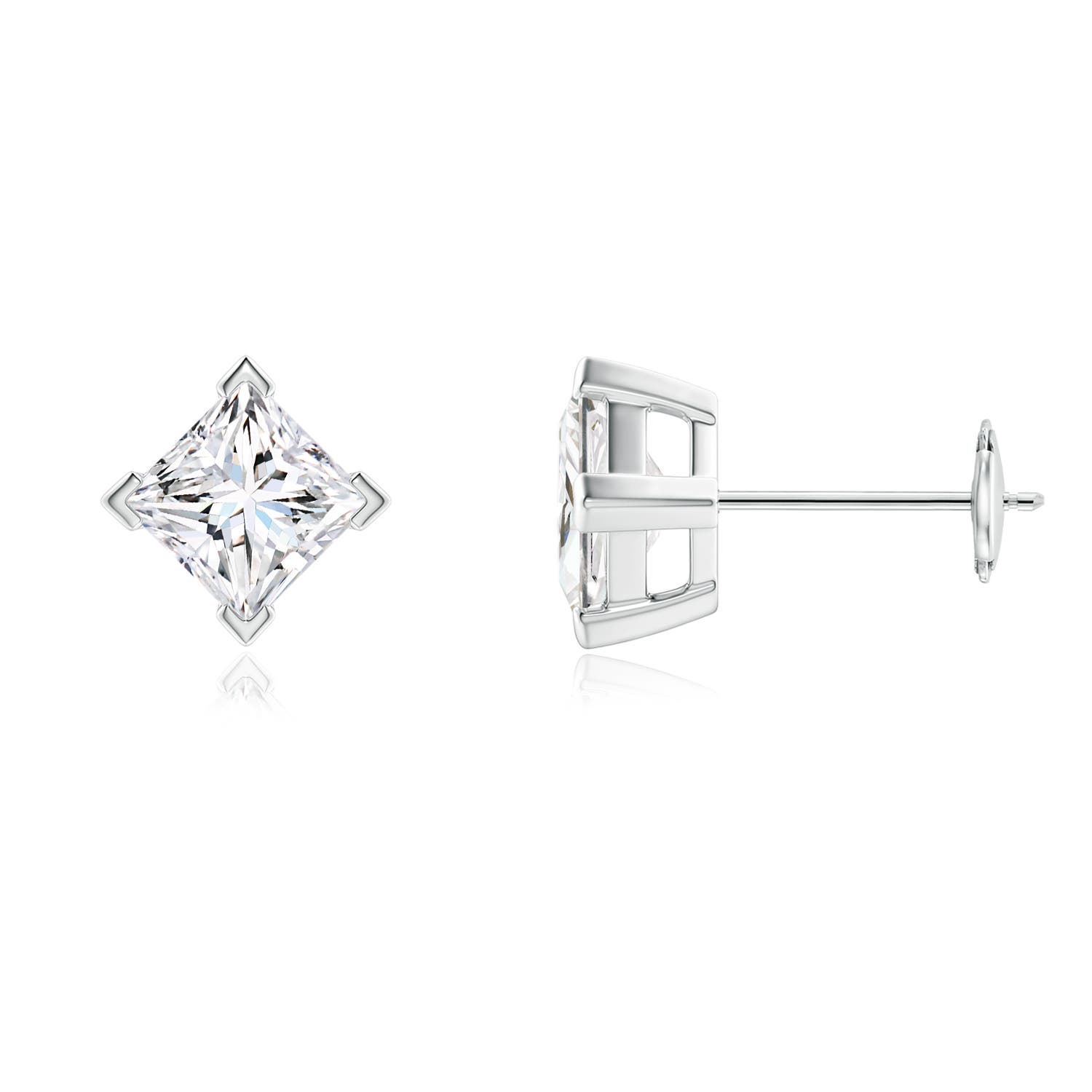 PrincessCut Diamond Stud Earrings 12.1ct Angara