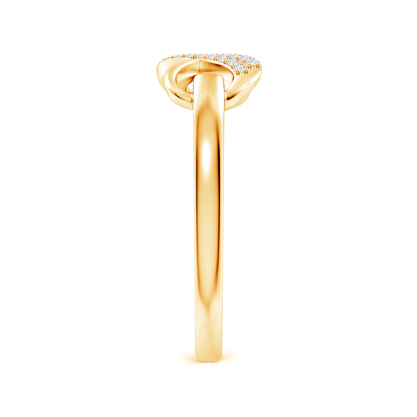 Twin-Row Natural Diamond Swirl Infinity Link Ring