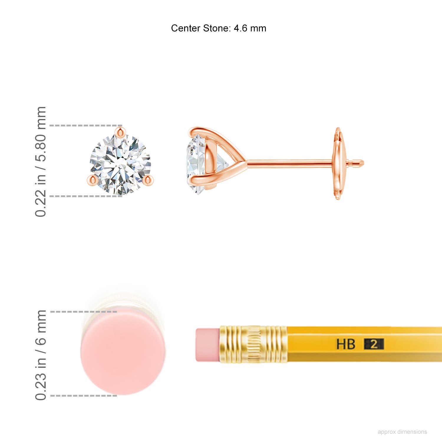 G, VS2 / 0.76 CT / 14 KT Rose Gold