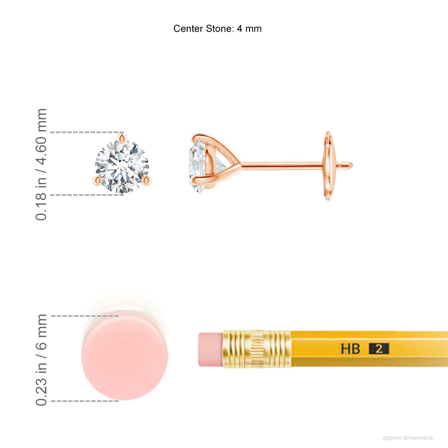 G, VS2 / 0.46 CT / 14 KT Rose Gold