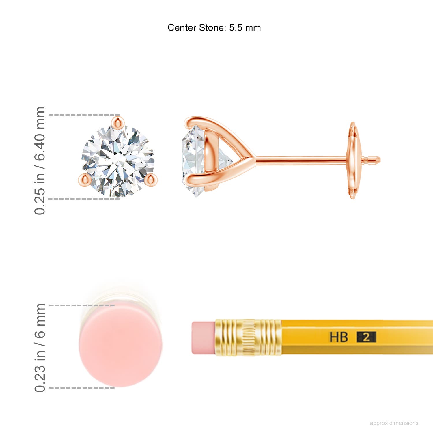 G, VS2 / 1.26 CT / 14 KT Rose Gold