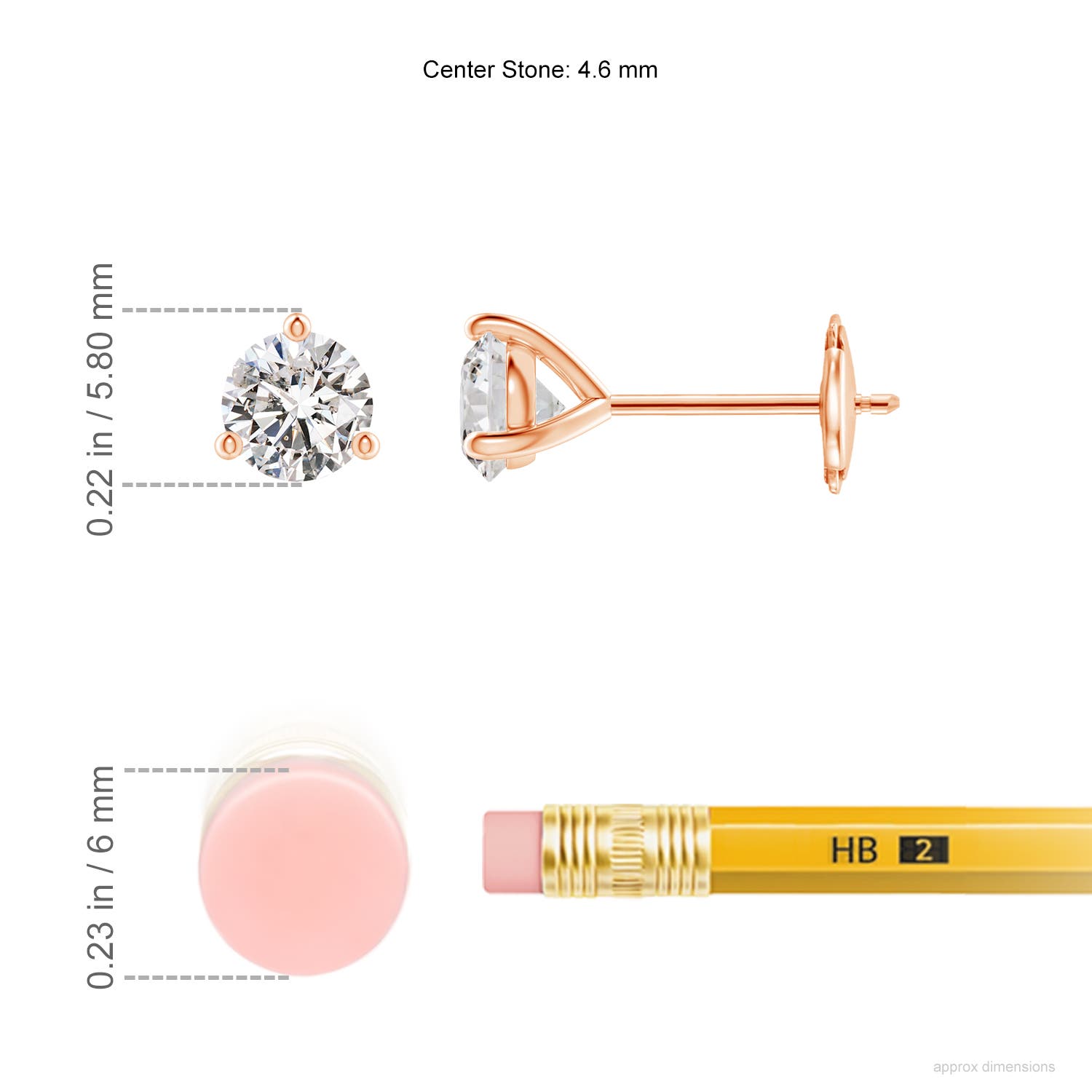 I-J, I1-I2 / 0.76 CT / 14 KT Rose Gold