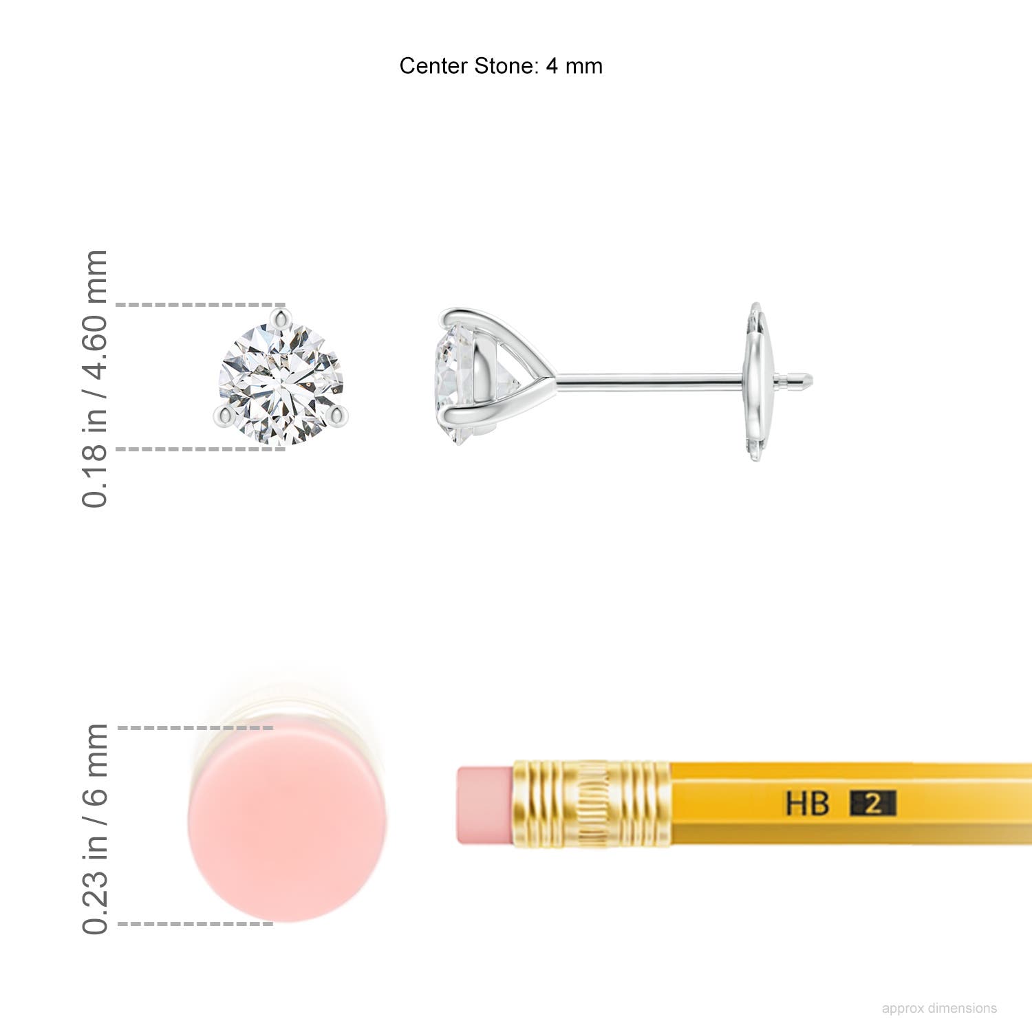 H, SI2 / 0.46 CT / 14 KT White Gold