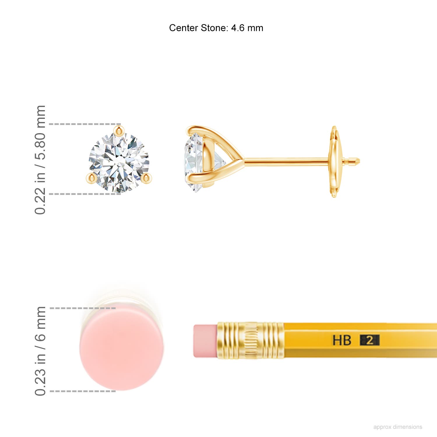 G, VS2 / 0.76 CT / 14 KT Yellow Gold