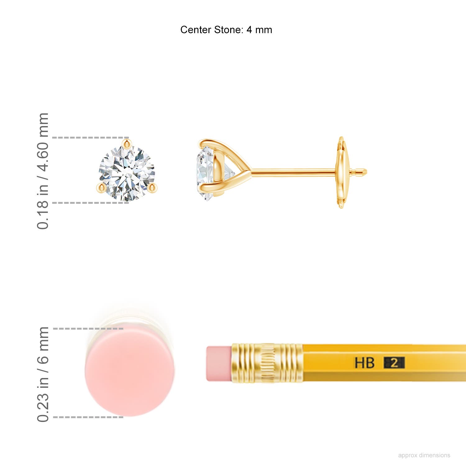 G, VS2 / 0.46 CT / 14 KT Yellow Gold