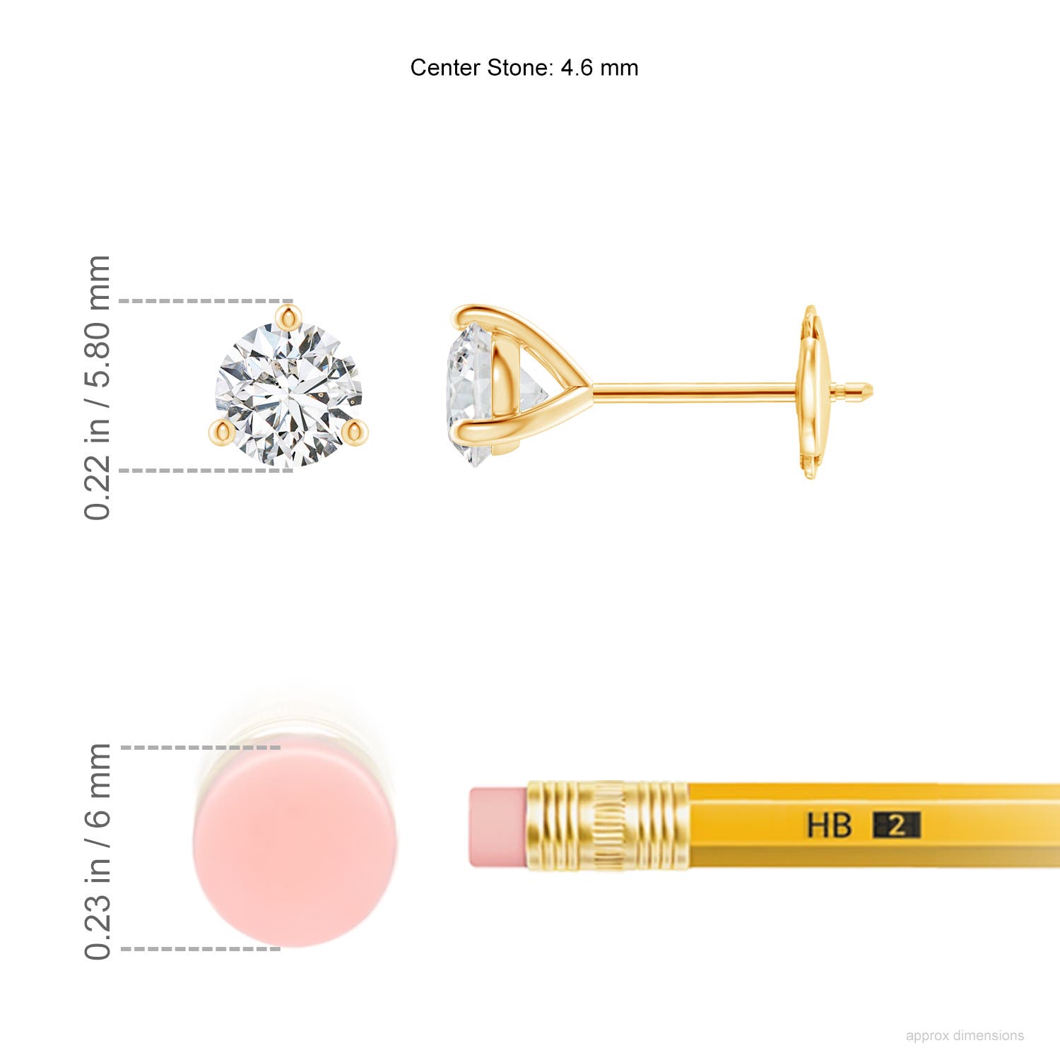 H, SI2 / 0.76 CT / 14 KT Yellow Gold