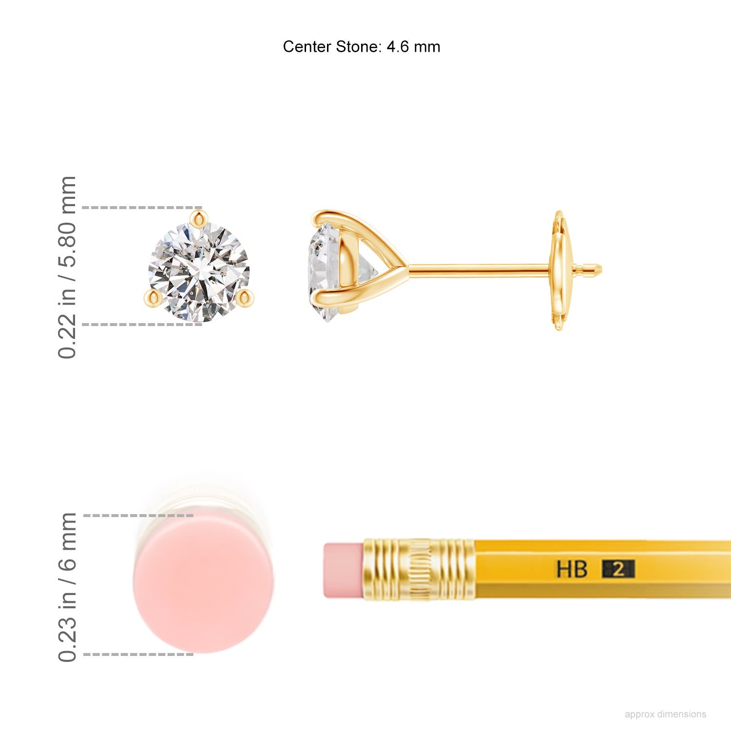 I-J, I1-I2 / 0.76 CT / 14 KT Yellow Gold