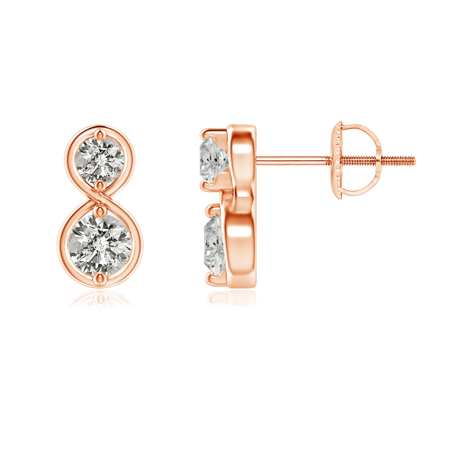 K, I3 / 0.37 CT / 14 KT Rose Gold