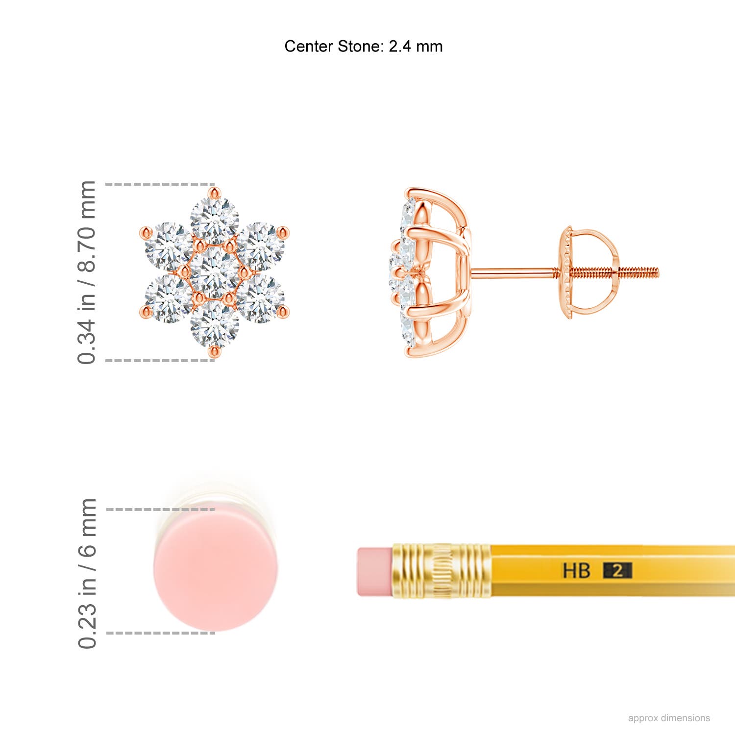 G, VS2 / 0.74 CT / 14 KT Rose Gold