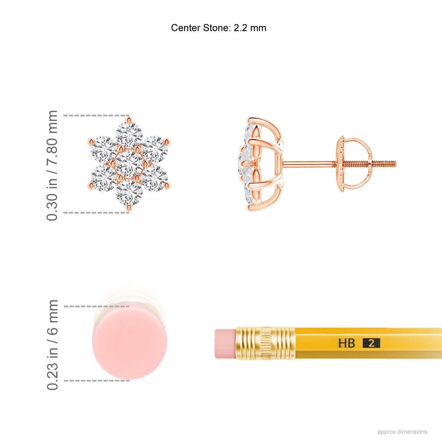 H, SI2 / 0.51 CT / 14 KT Rose Gold