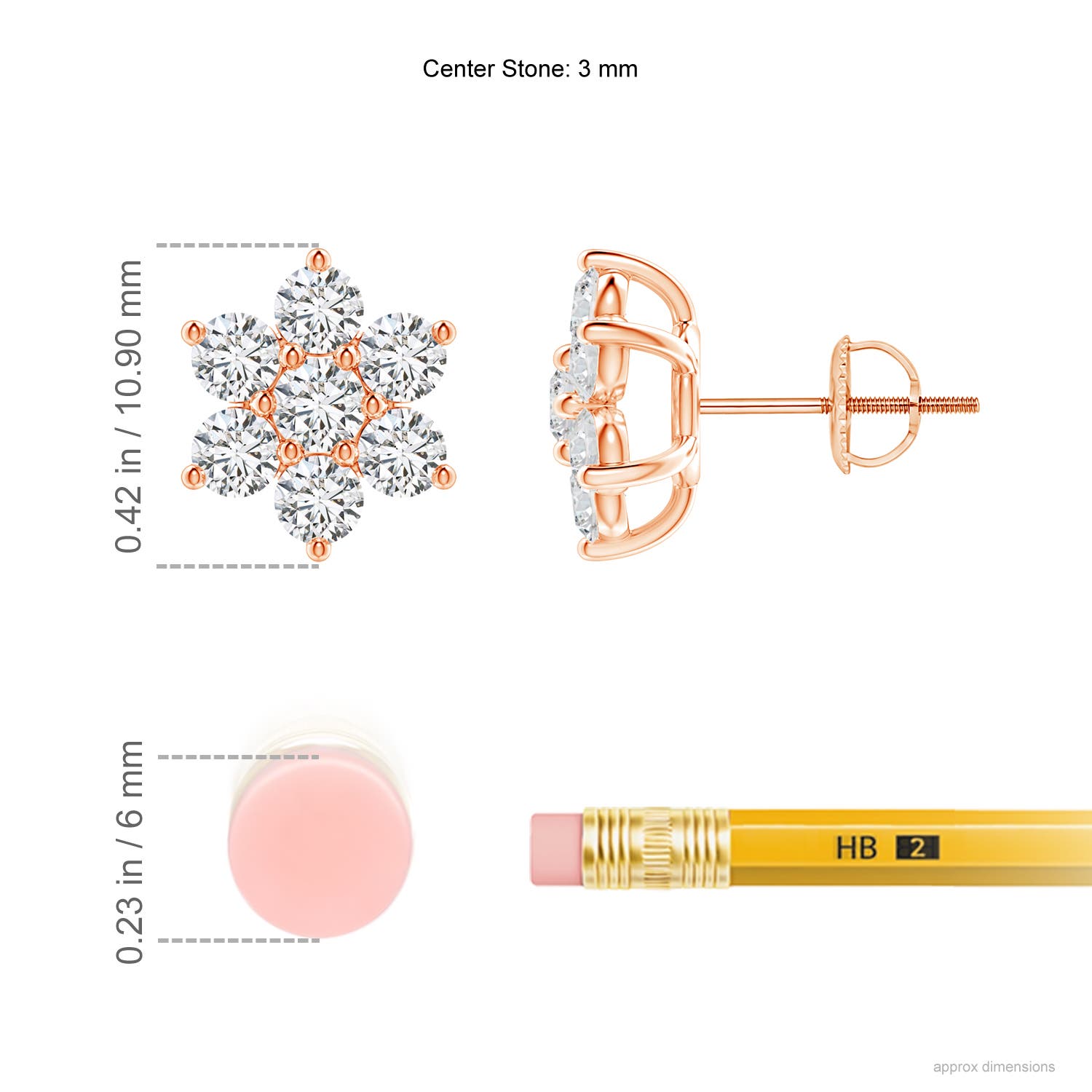 H, SI2 / 1.24 CT / 14 KT Rose Gold