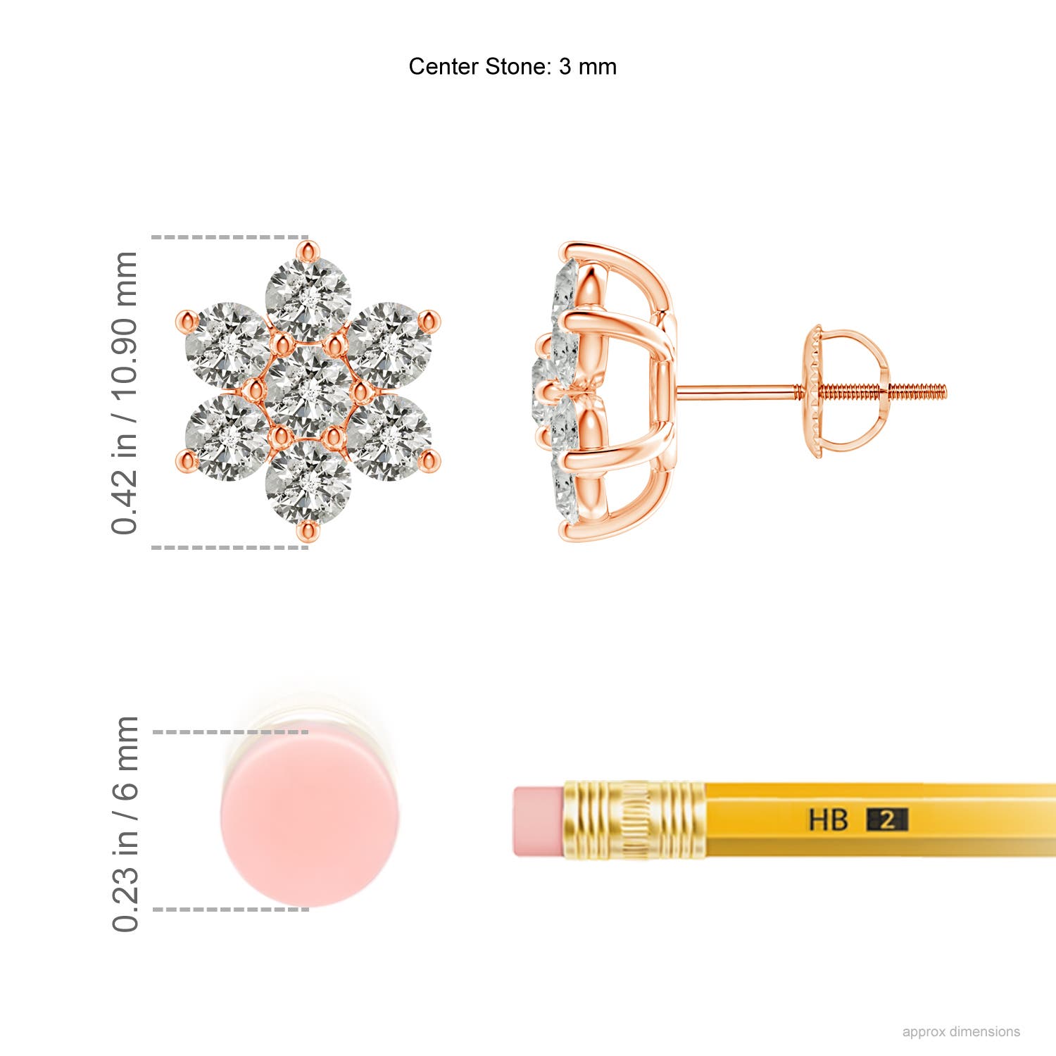 K, I3 / 1.24 CT / 14 KT Rose Gold