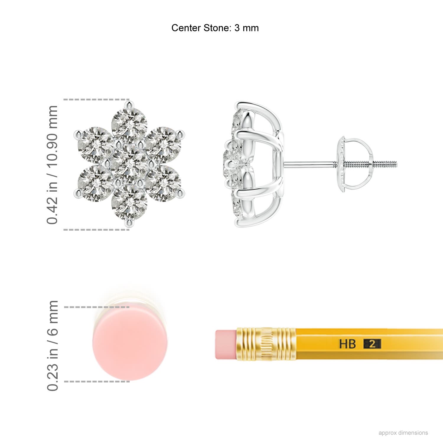 K, I3 / 1.24 CT / 14 KT White Gold