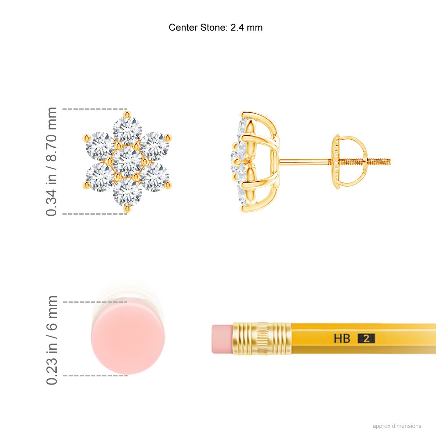 G, VS2 / 0.74 CT / 14 KT Yellow Gold