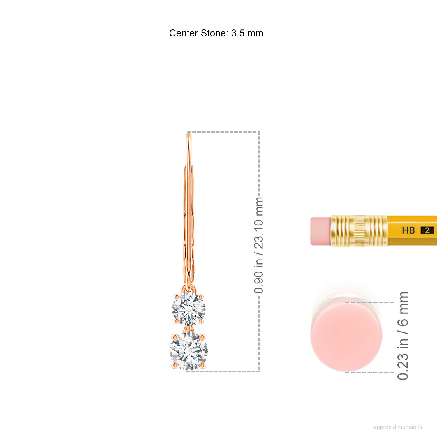 G, VS2 / 0.53 CT / 14 KT Rose Gold