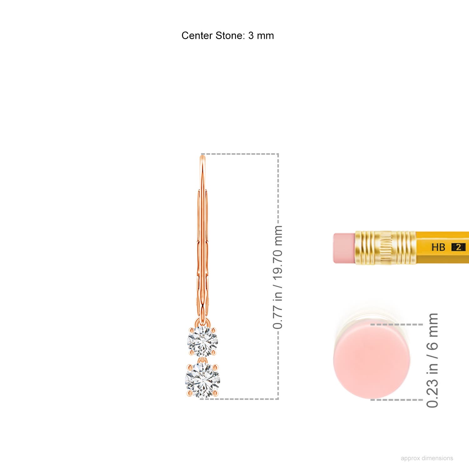 H, SI2 / 0.35 CT / 14 KT Rose Gold