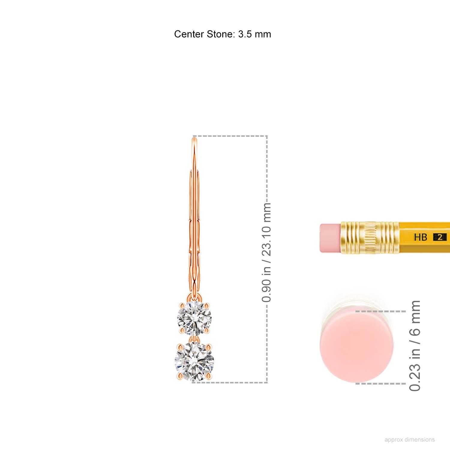 I-J, I1-I2 / 0.53 CT / 14 KT Rose Gold