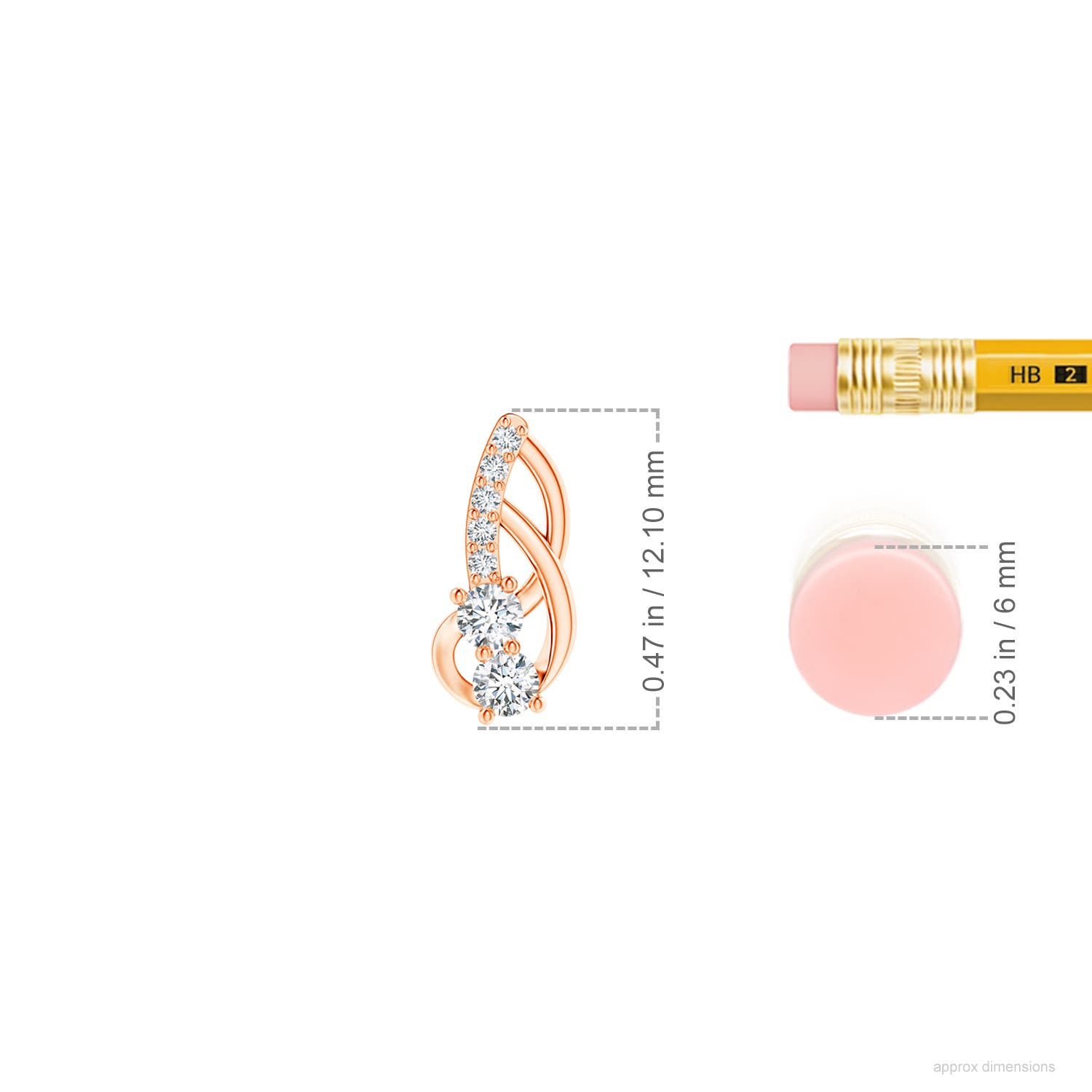 G, VS2 / 0.34 CT / 14 KT Rose Gold