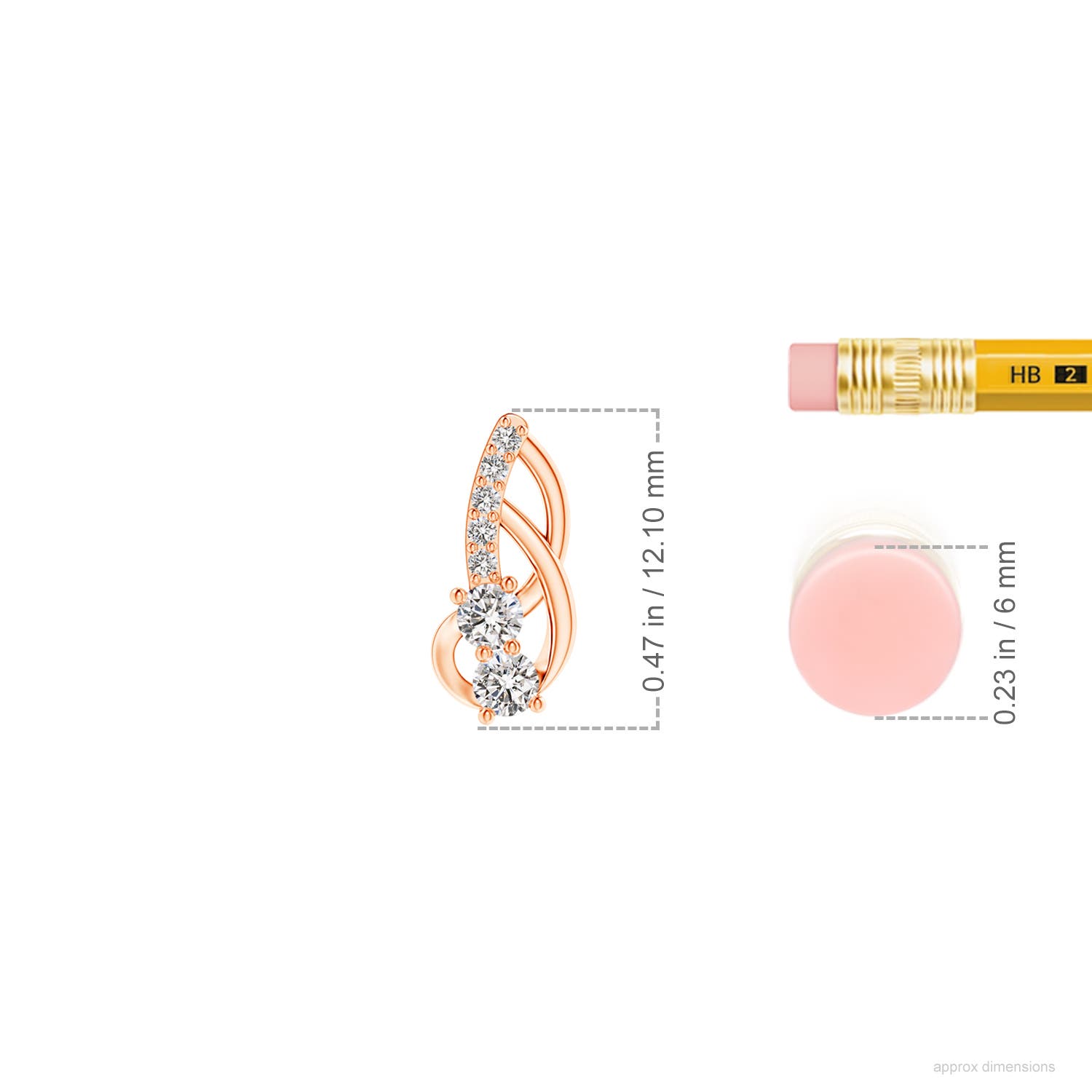 I-J, I1-I2 / 0.34 CT / 14 KT Rose Gold