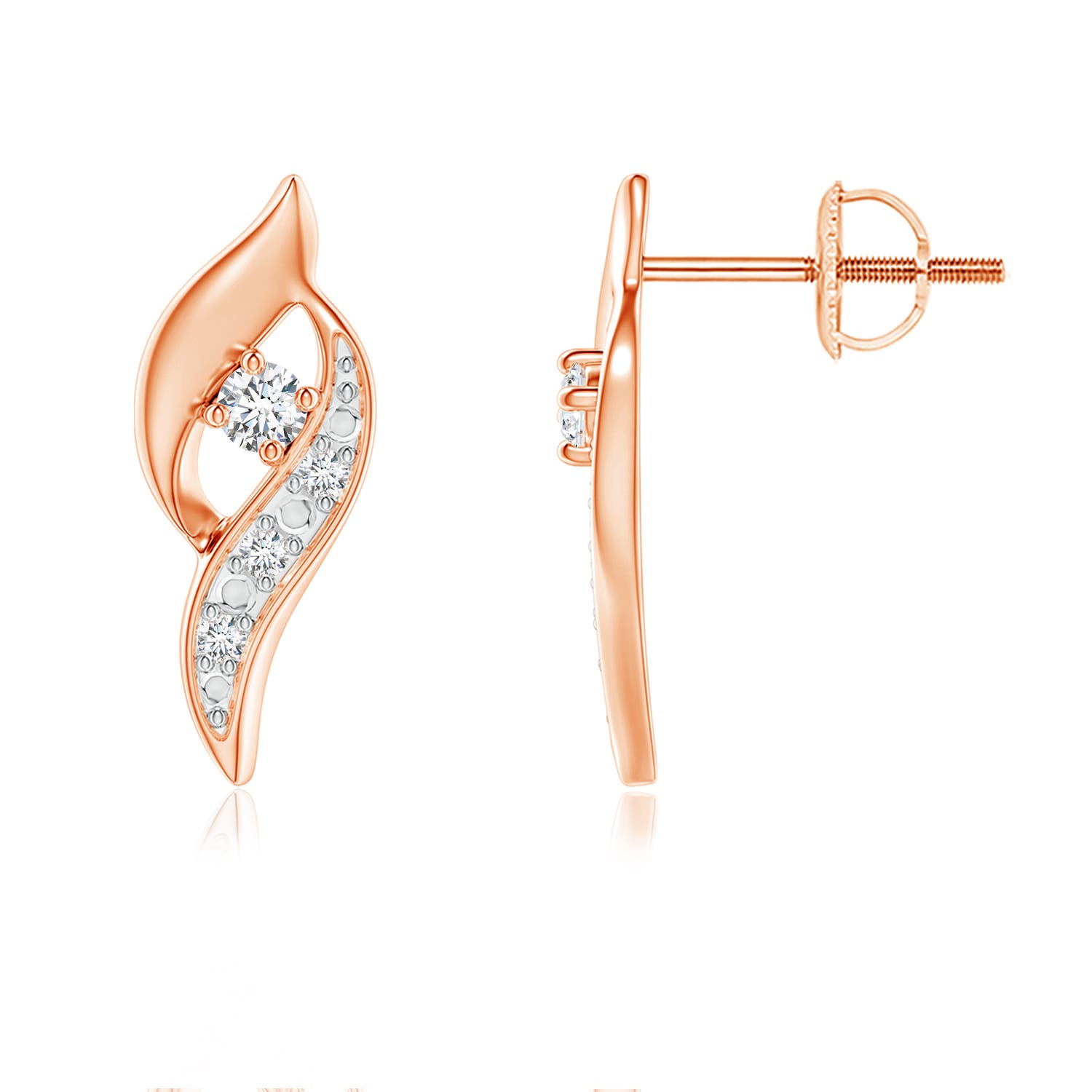 G, VS2 / 0.12 CT / 14 KT Rose Gold