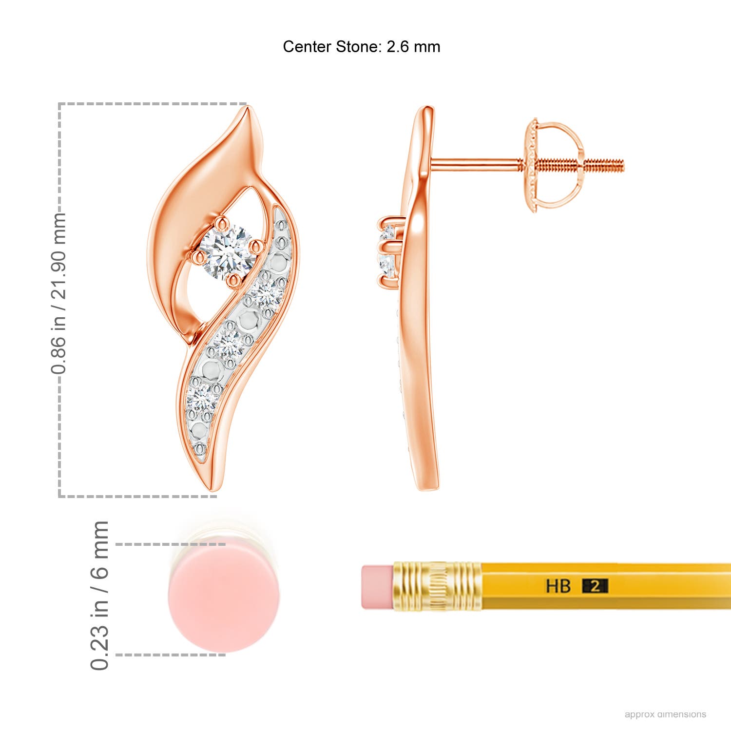 G, VS2 / 0.21 CT / 14 KT Rose Gold