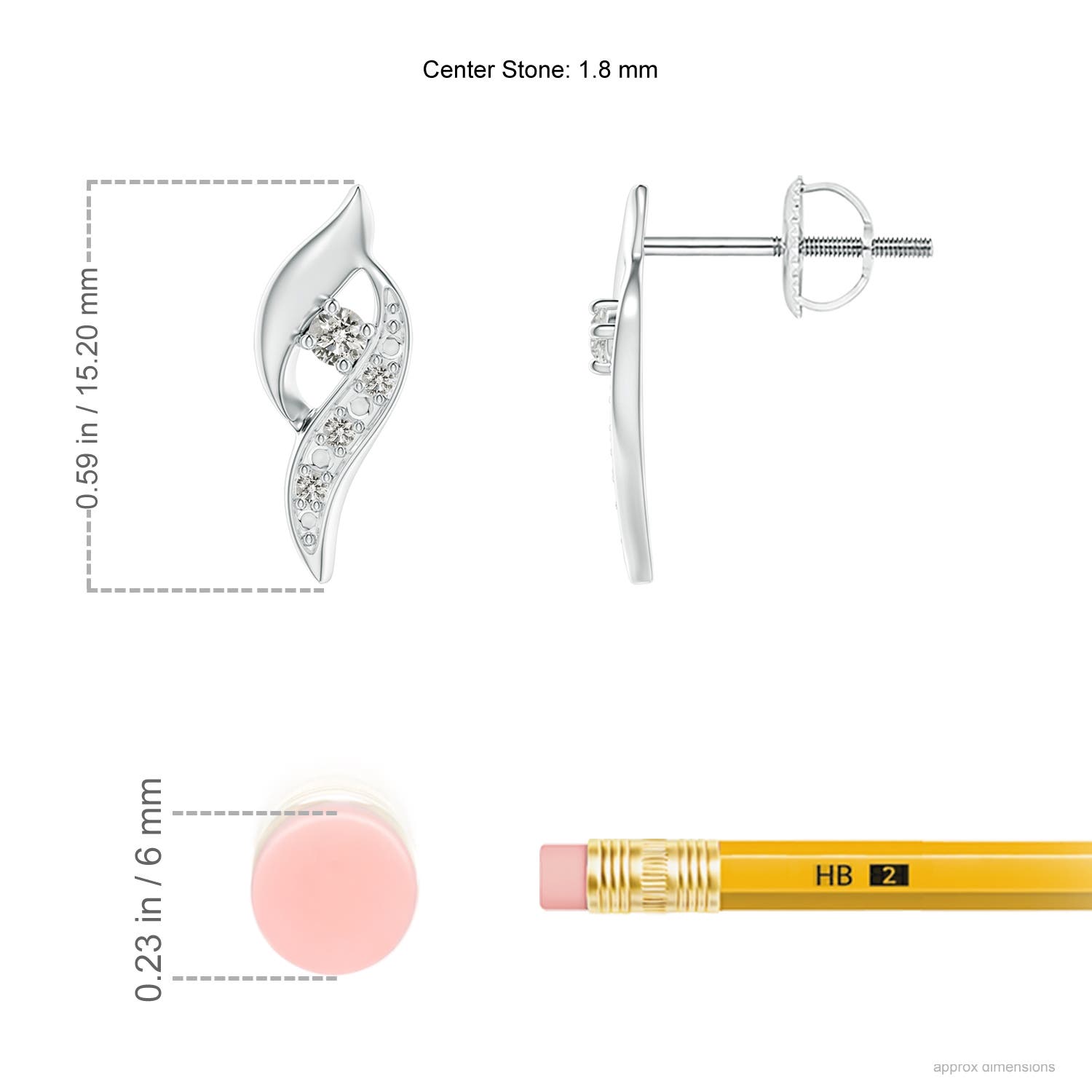 K, I3 / 0.08 CT / 14 KT White Gold