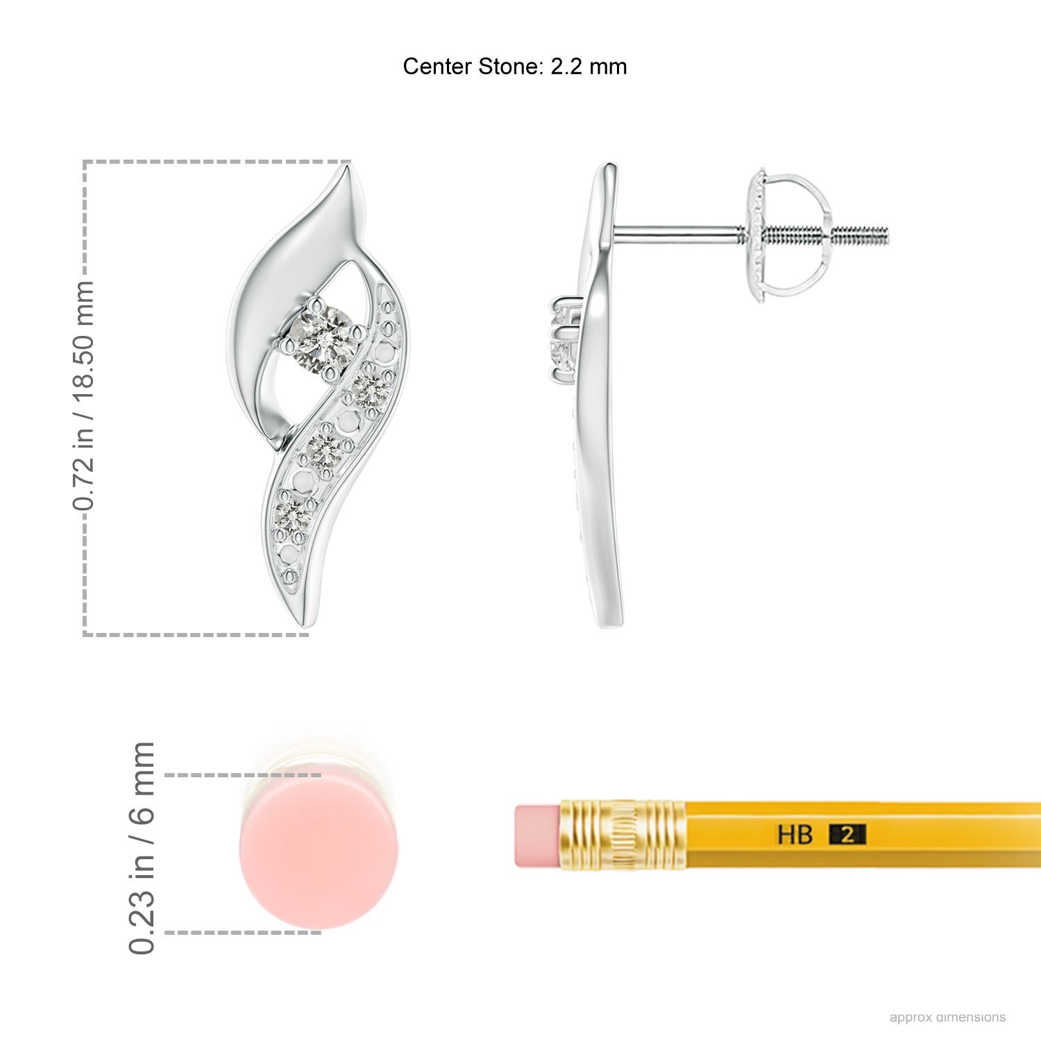 K, I3 / 0.12 CT / 14 KT White Gold