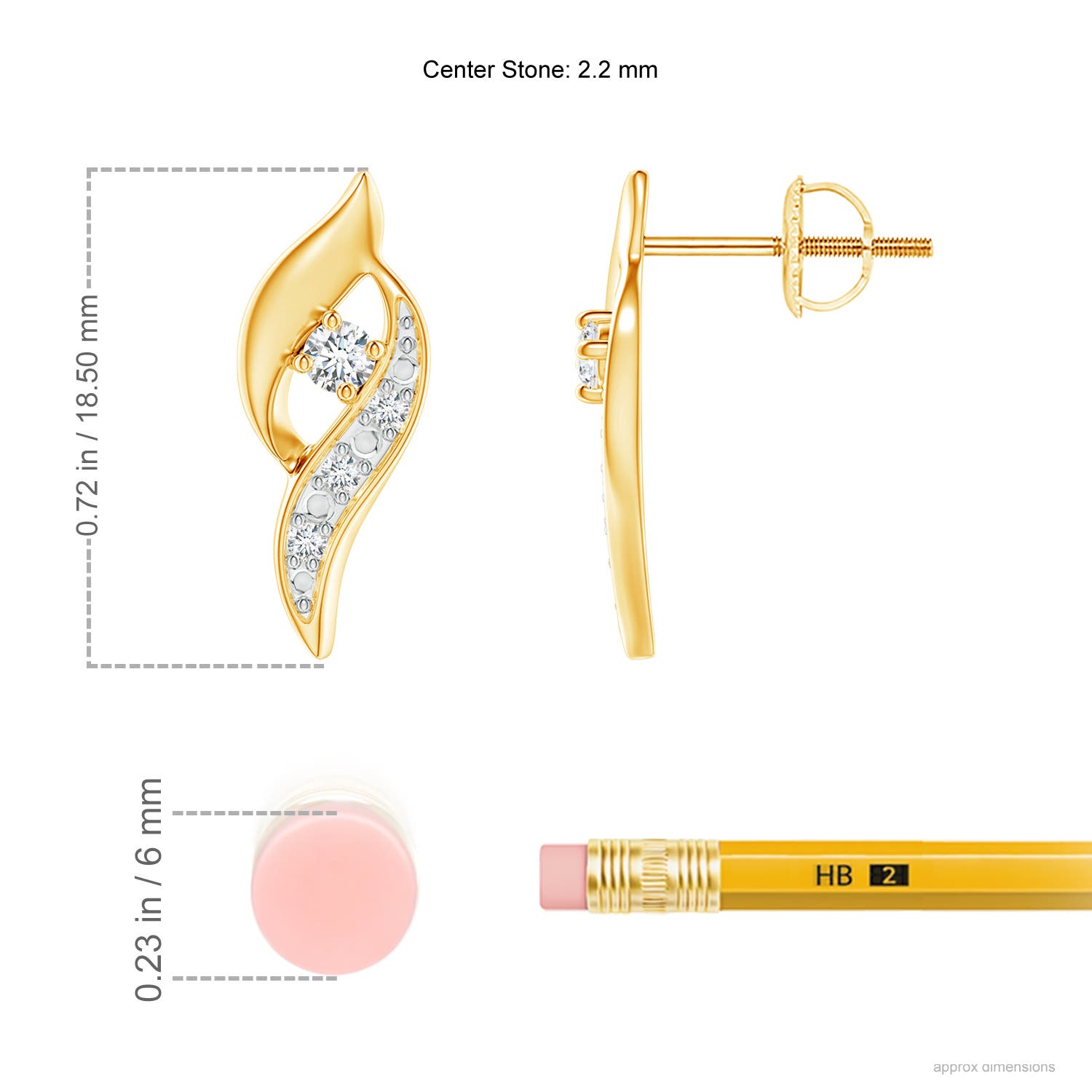 G, VS2 / 0.12 CT / 14 KT Yellow Gold