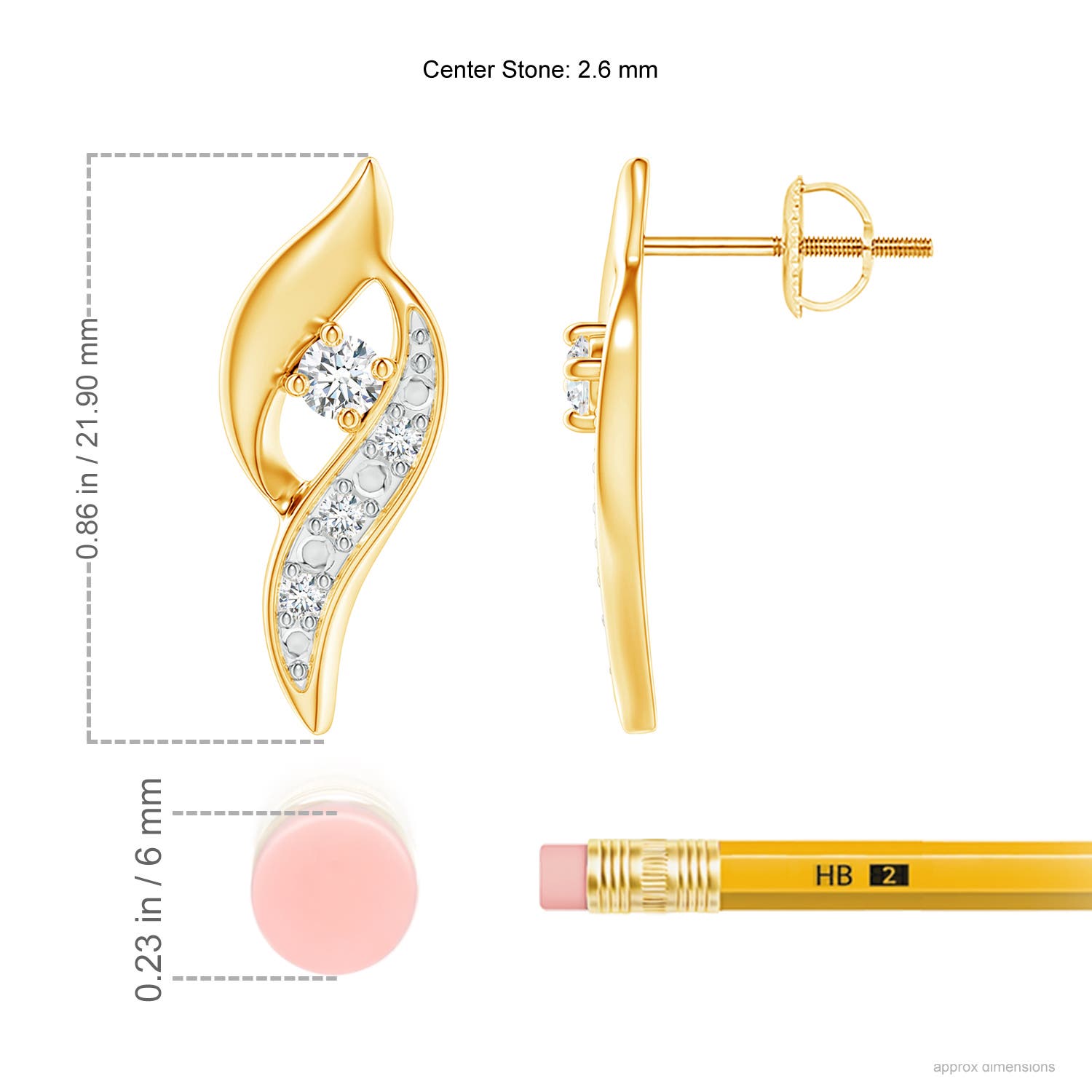 G, VS2 / 0.21 CT / 14 KT Yellow Gold