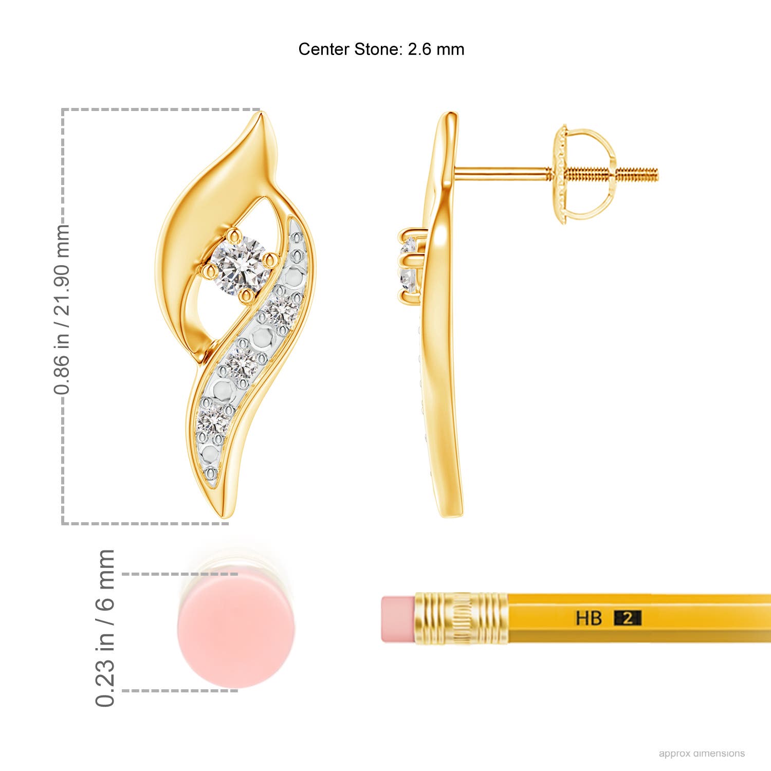 I-J, I1-I2 / 0.21 CT / 14 KT Yellow Gold