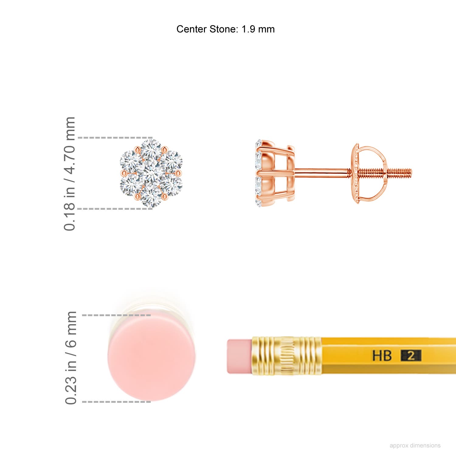 G, VS2 / 0.23 CT / 14 KT Rose Gold