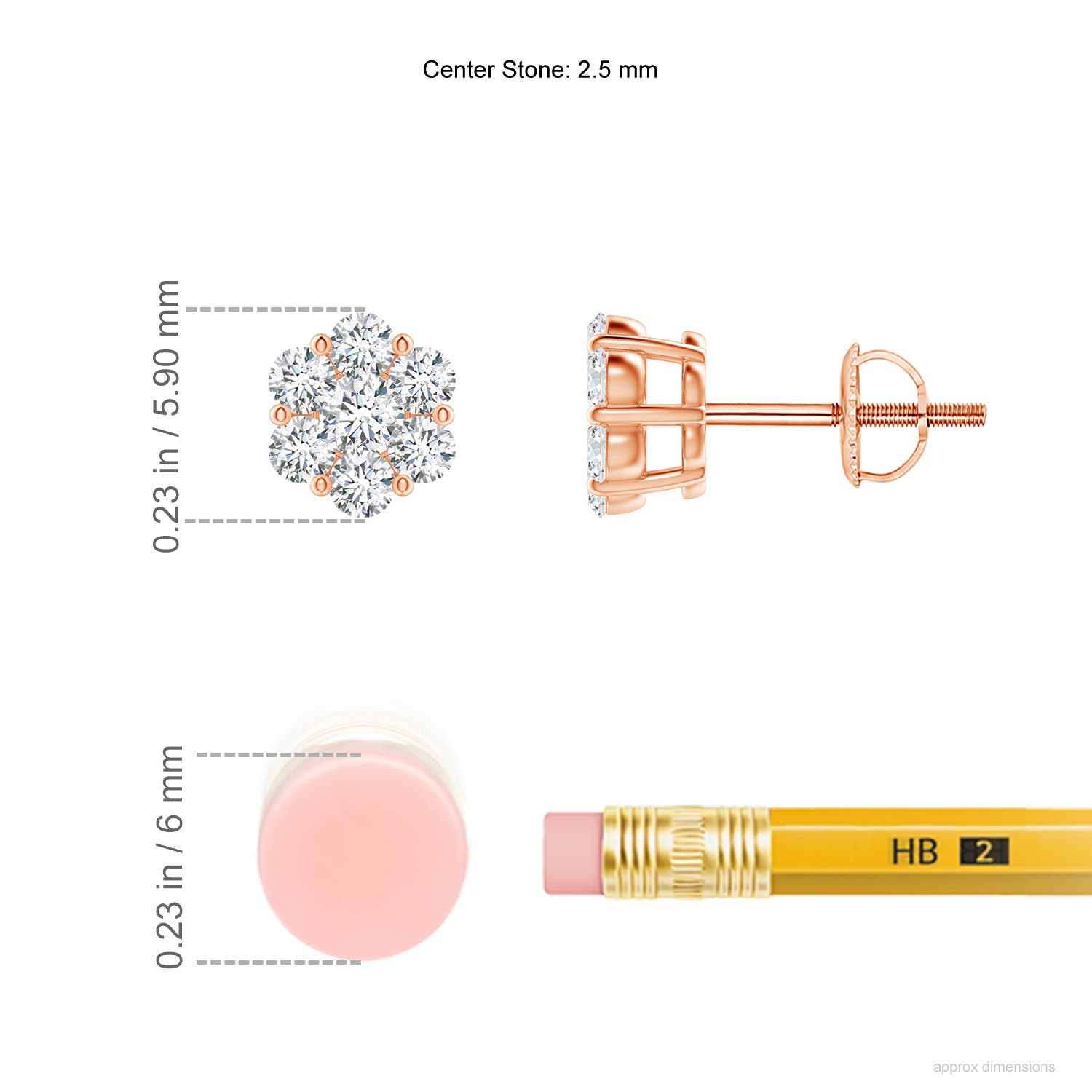 G, VS2 / 0.49 CT / 14 KT Rose Gold