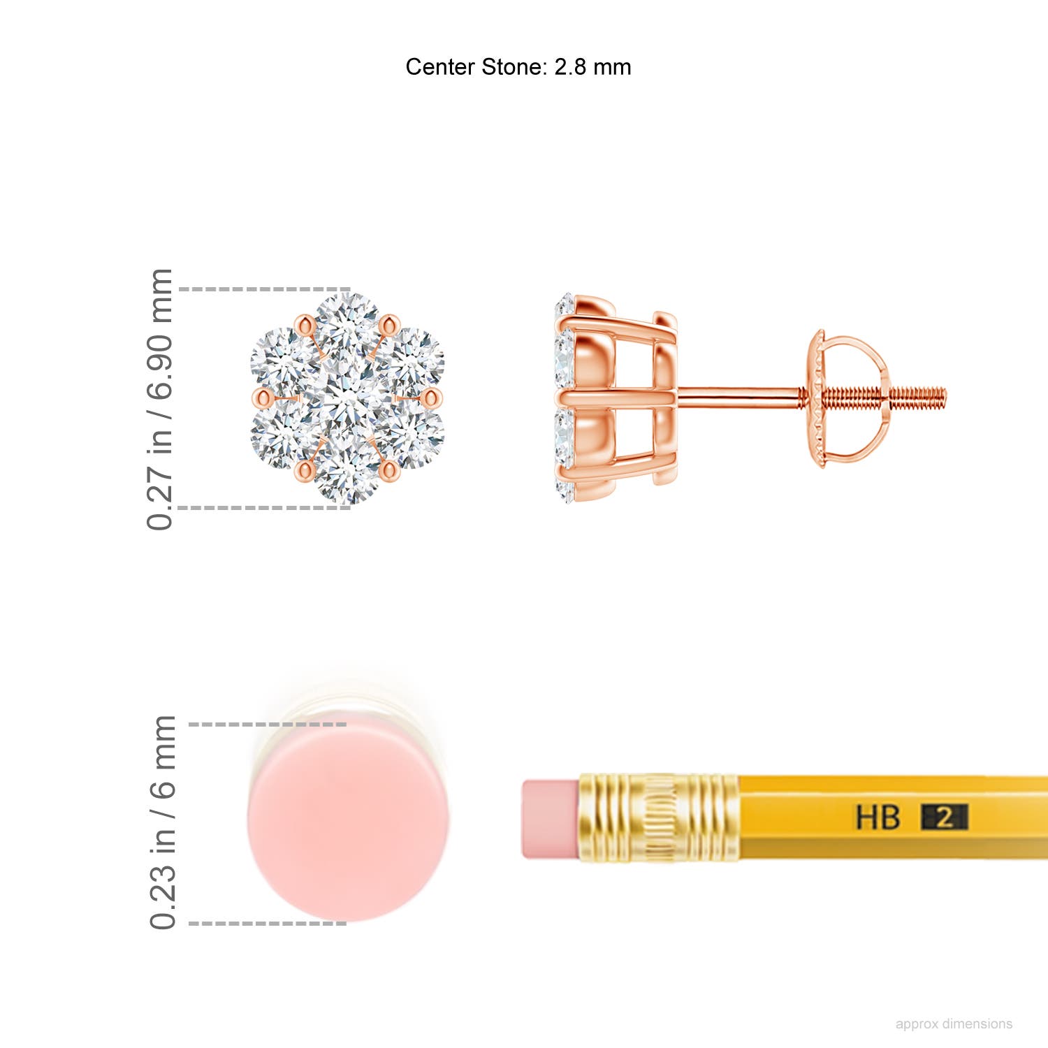 G, VS2 / 0.75 CT / 14 KT Rose Gold