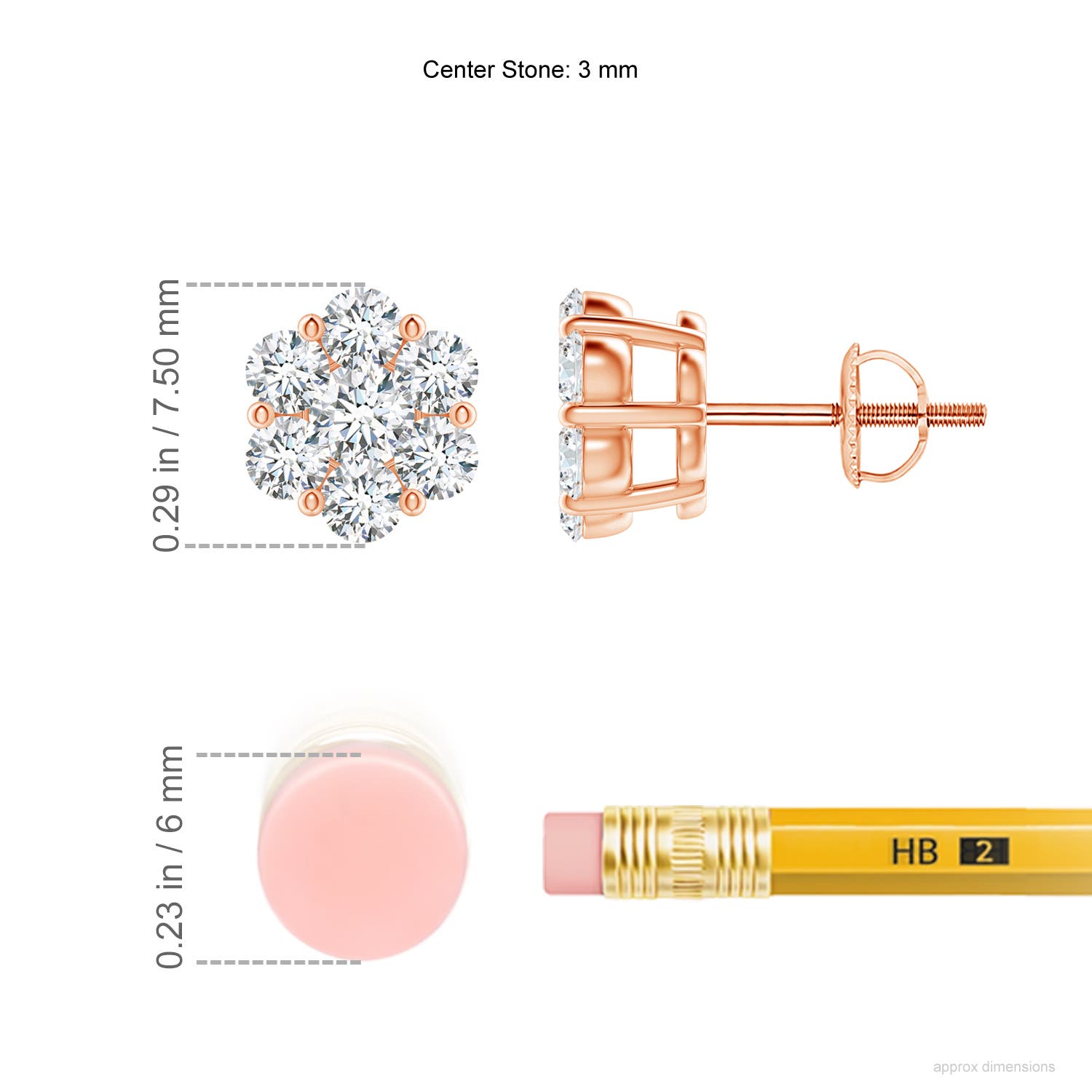 G, VS2 / 1.04 CT / 14 KT Rose Gold