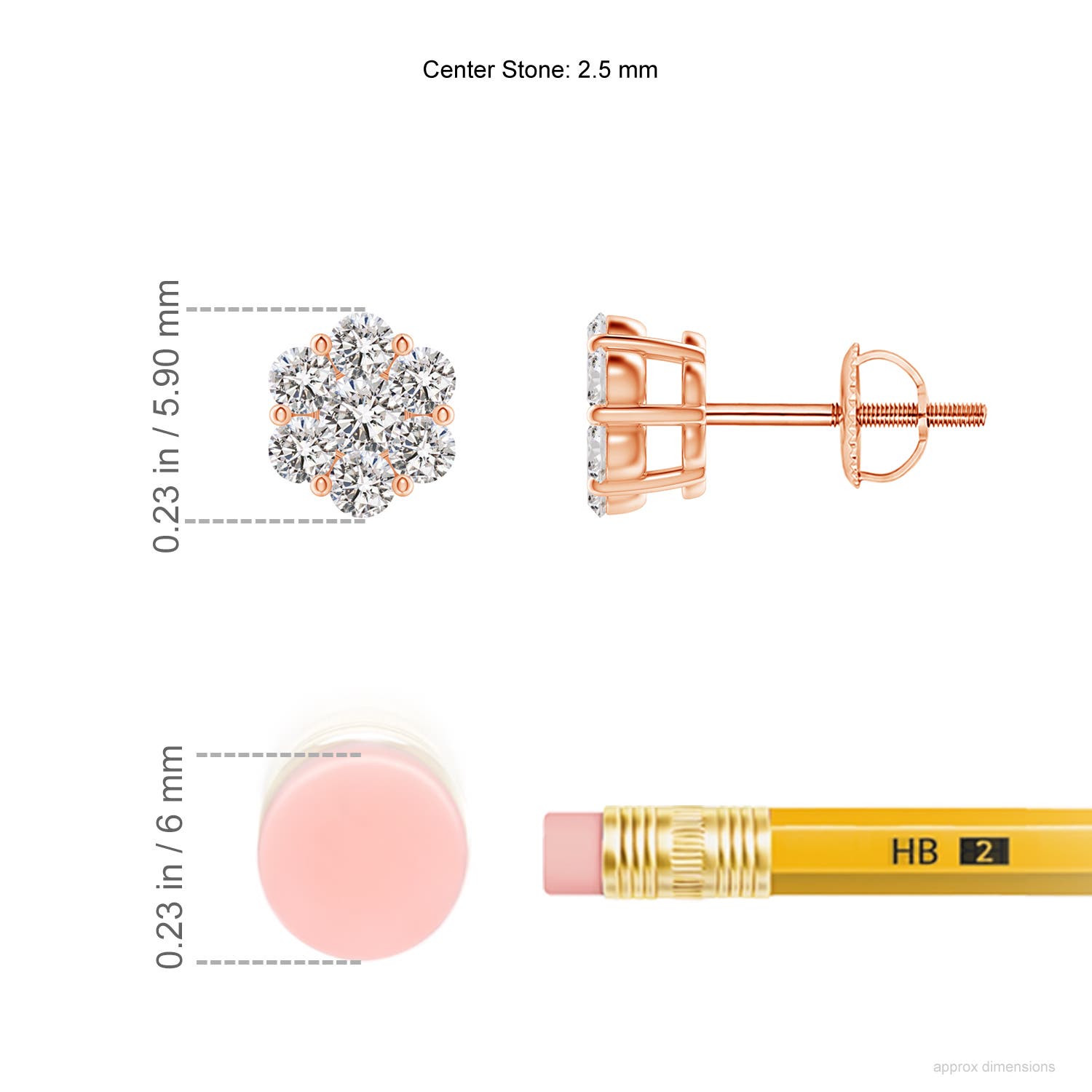 I-J, I1-I2 / 0.49 CT / 14 KT Rose Gold