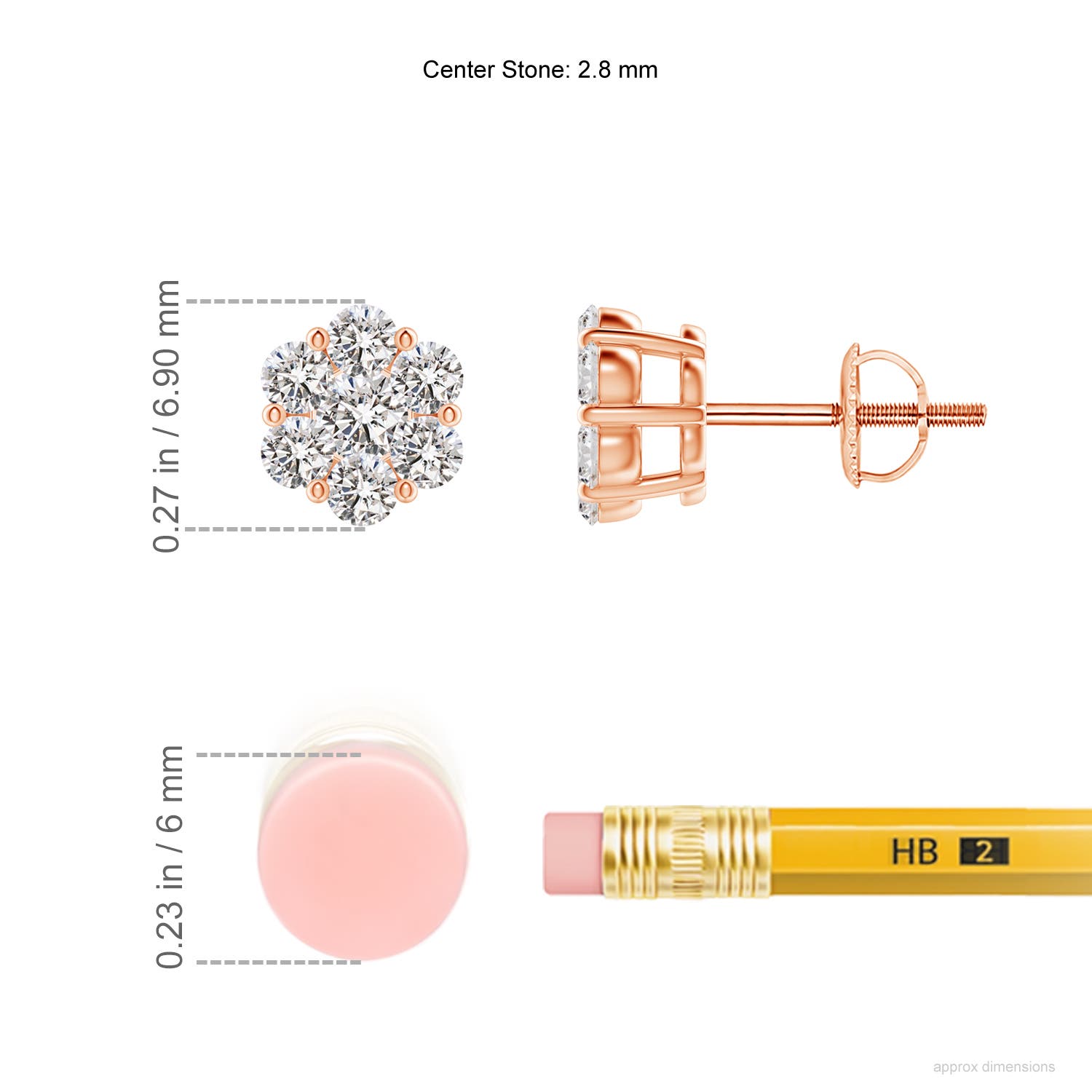 I-J, I1-I2 / 0.75 CT / 14 KT Rose Gold