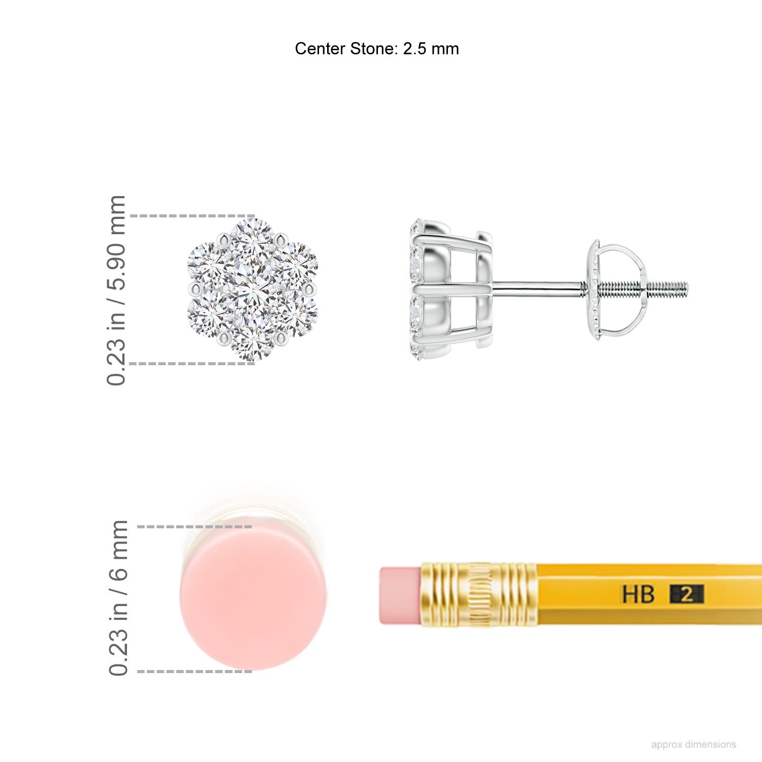 H, SI2 / 0.49 CT / 14 KT White Gold