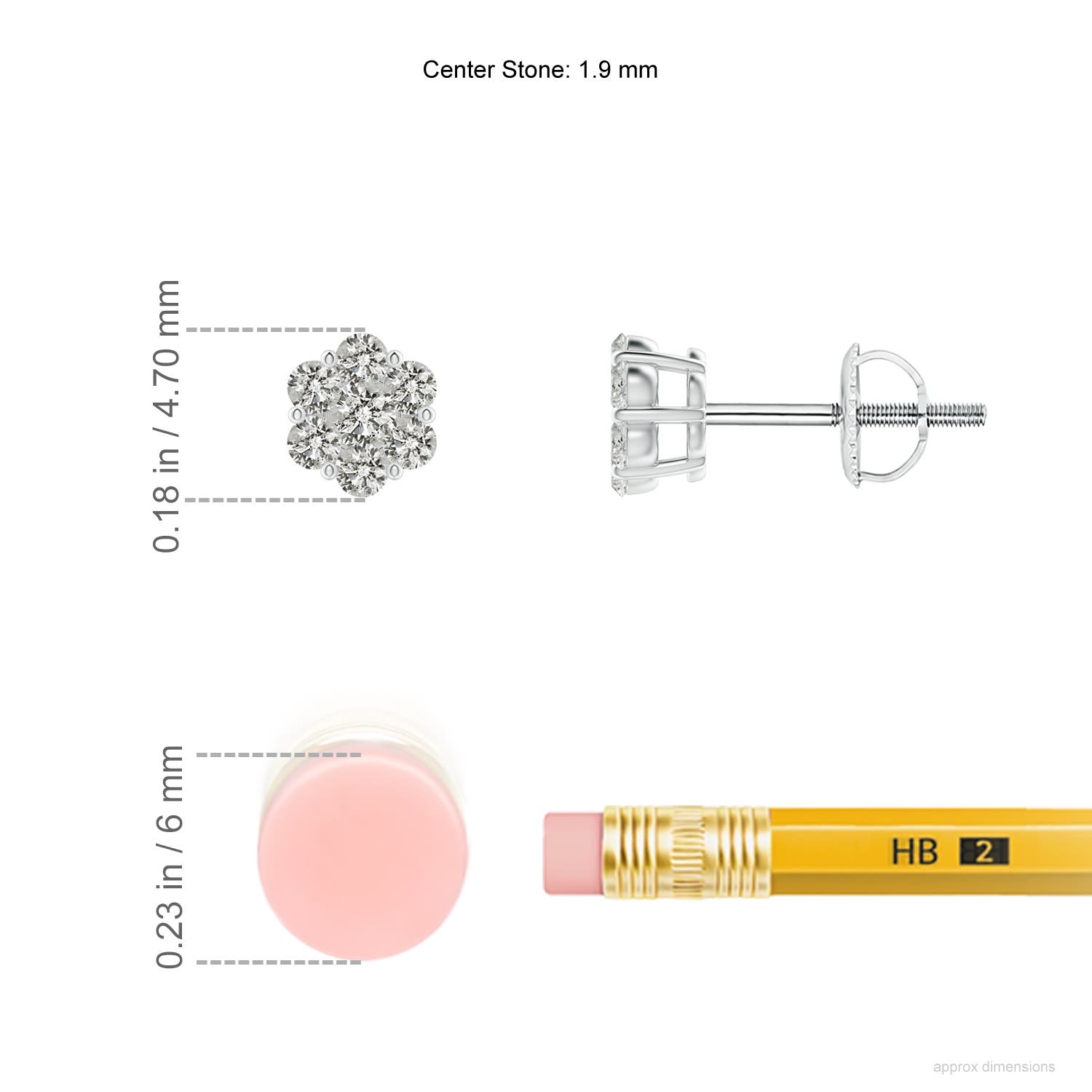 K, I3 / 0.23 CT / 14 KT White Gold