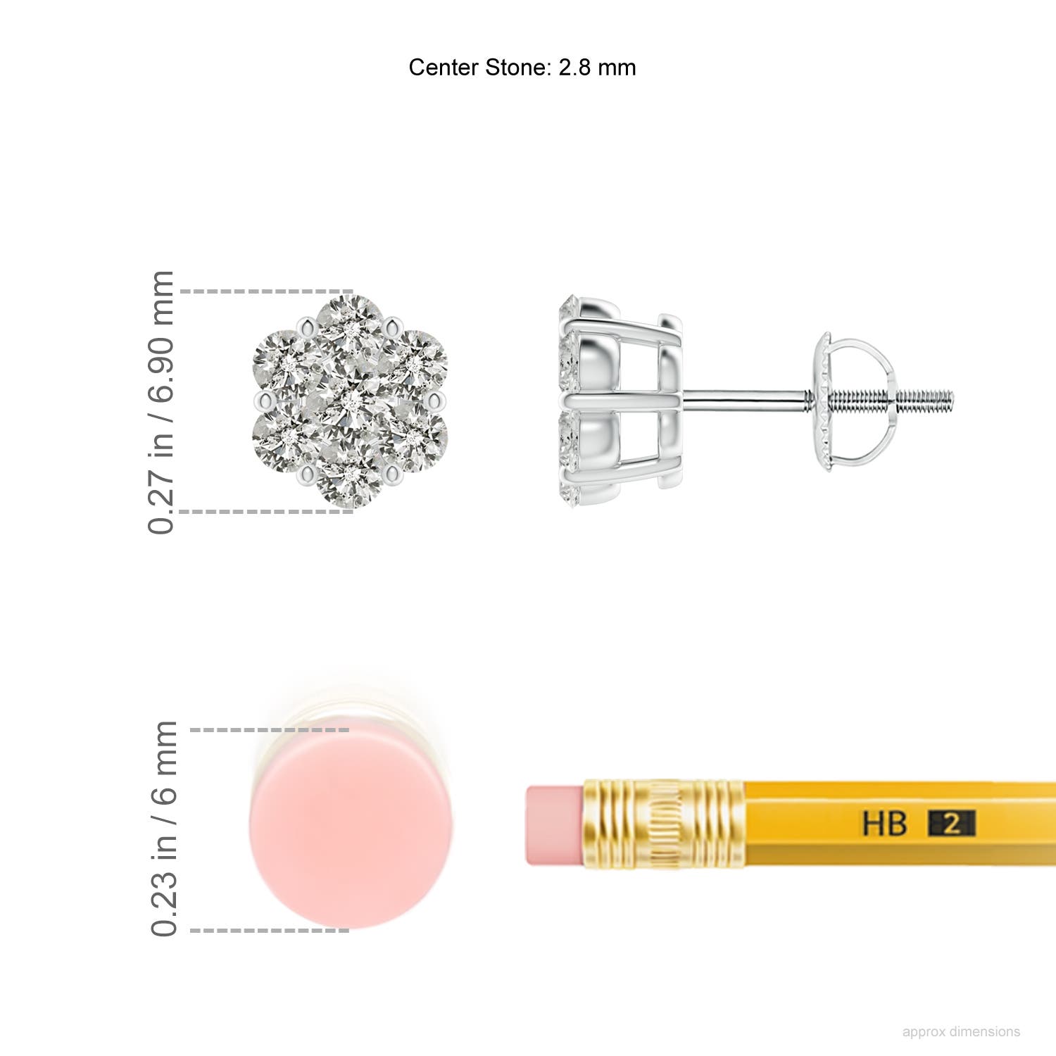 K, I3 / 0.75 CT / 14 KT White Gold