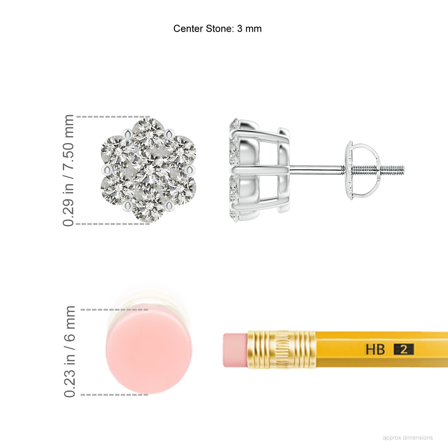 K, I3 / 1.04 CT / 14 KT White Gold