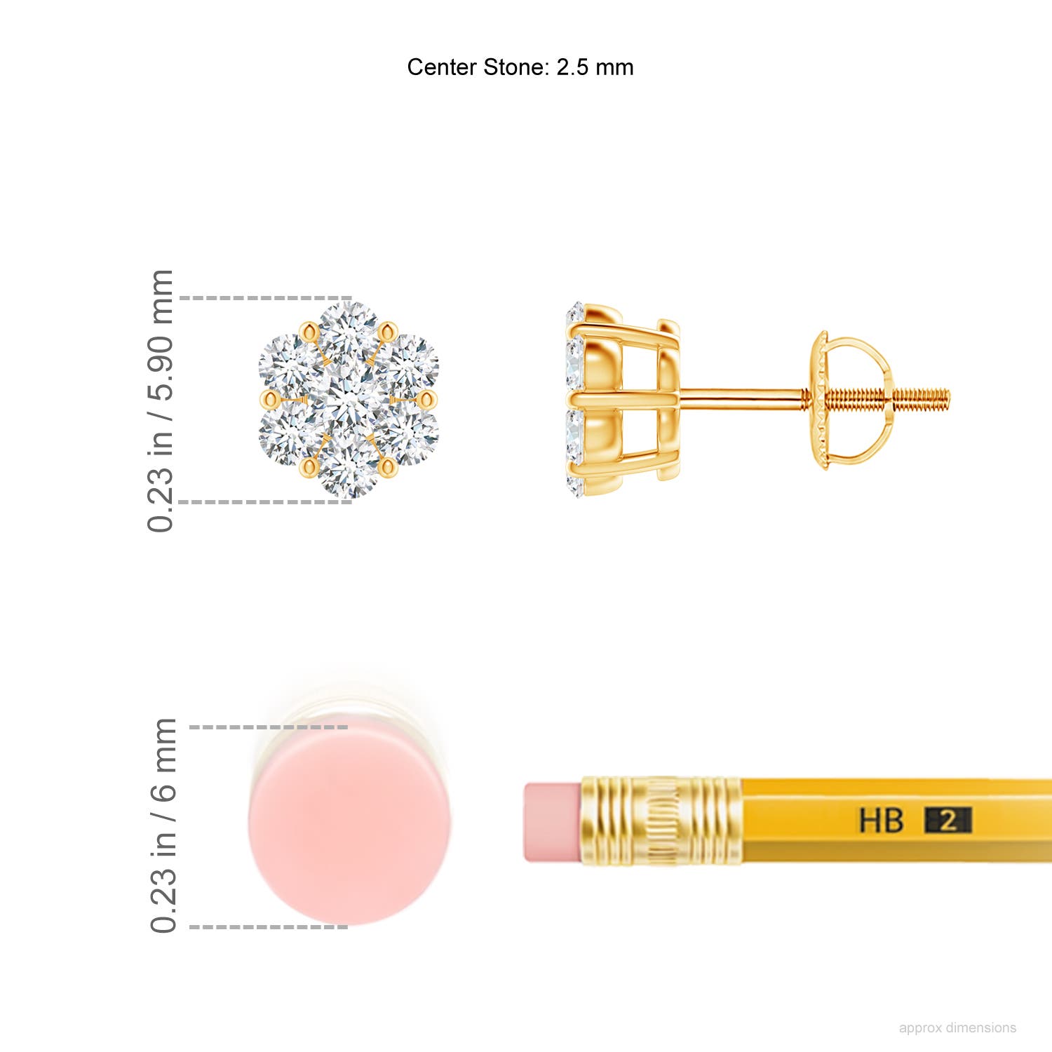 G, VS2 / 0.49 CT / 14 KT Yellow Gold